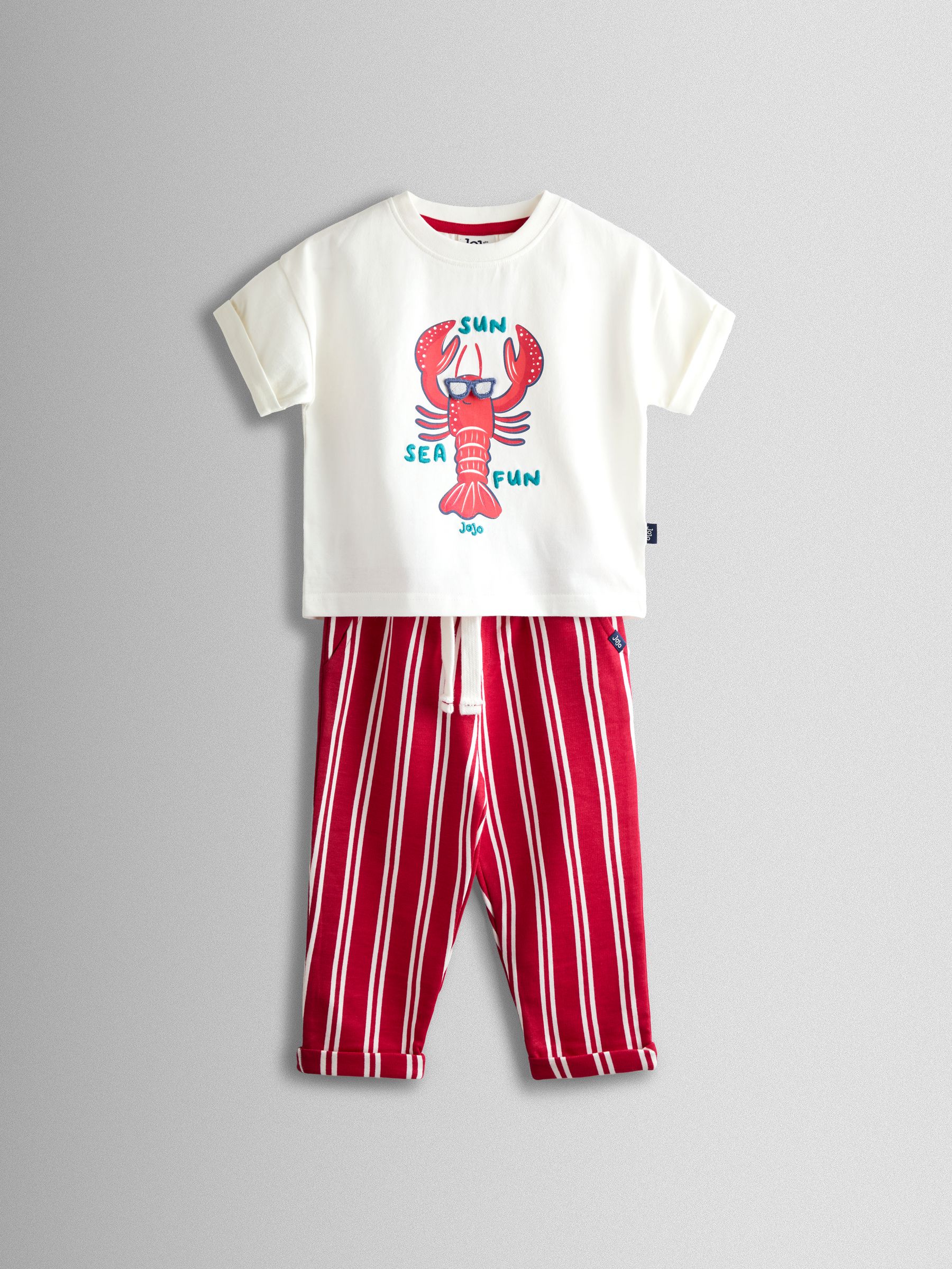 Red Lobster 2-Piece T-Shirt & Stripe Trouser Set - Image 1 of 7