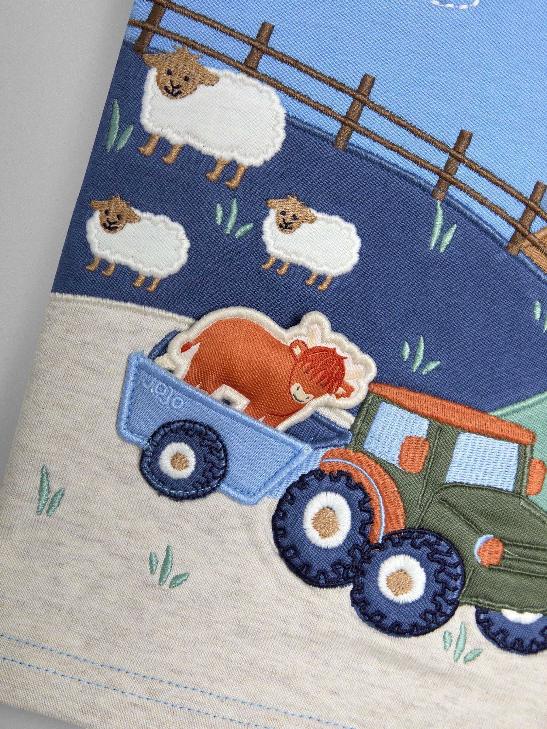 Blue Farm Scene Interactive Appliqué T-Shirt - Image 3 of 3 Blue Farm Scene Interactive Appliqué T-Shirt - Image 3 of 3