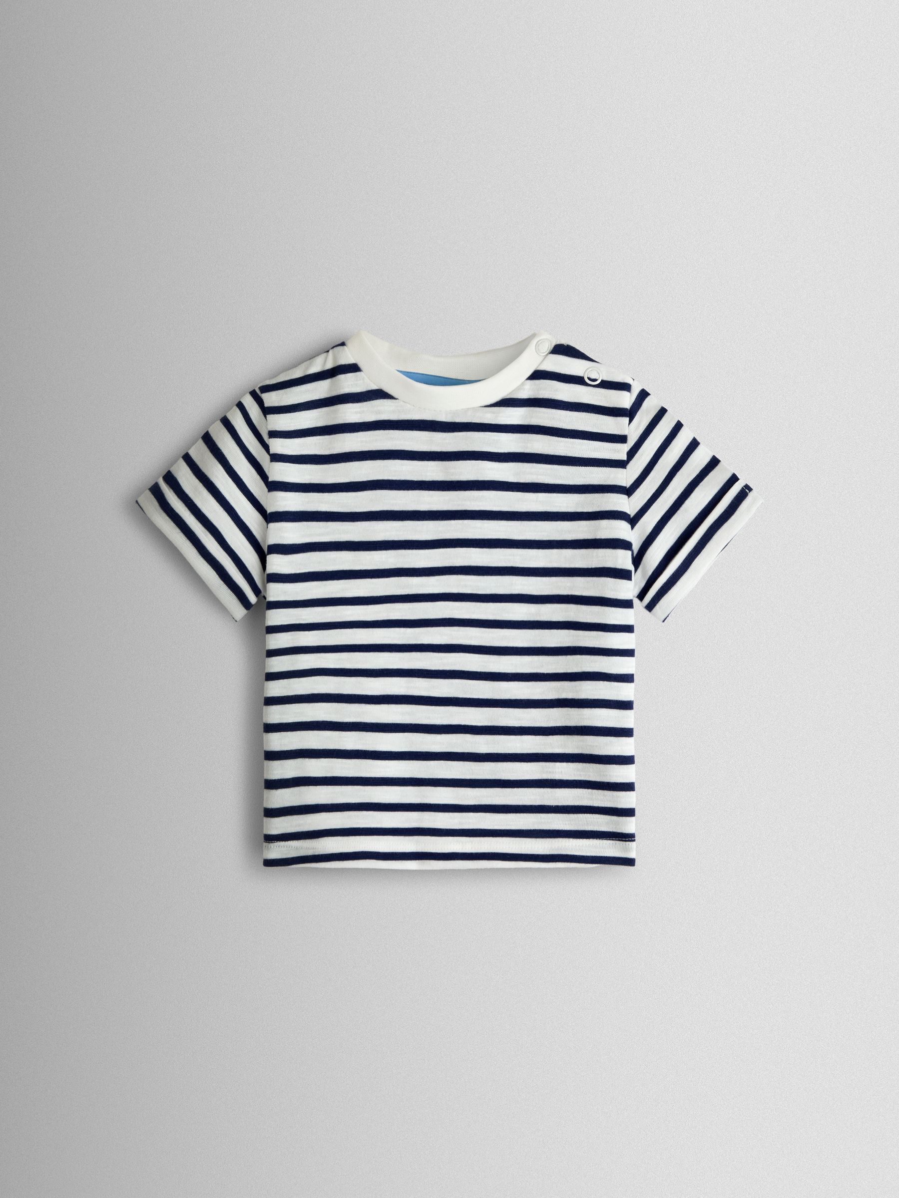 Blue 2-Piece Cheesecloth Dungarees & T-Shirt Set - Image 4 of 6