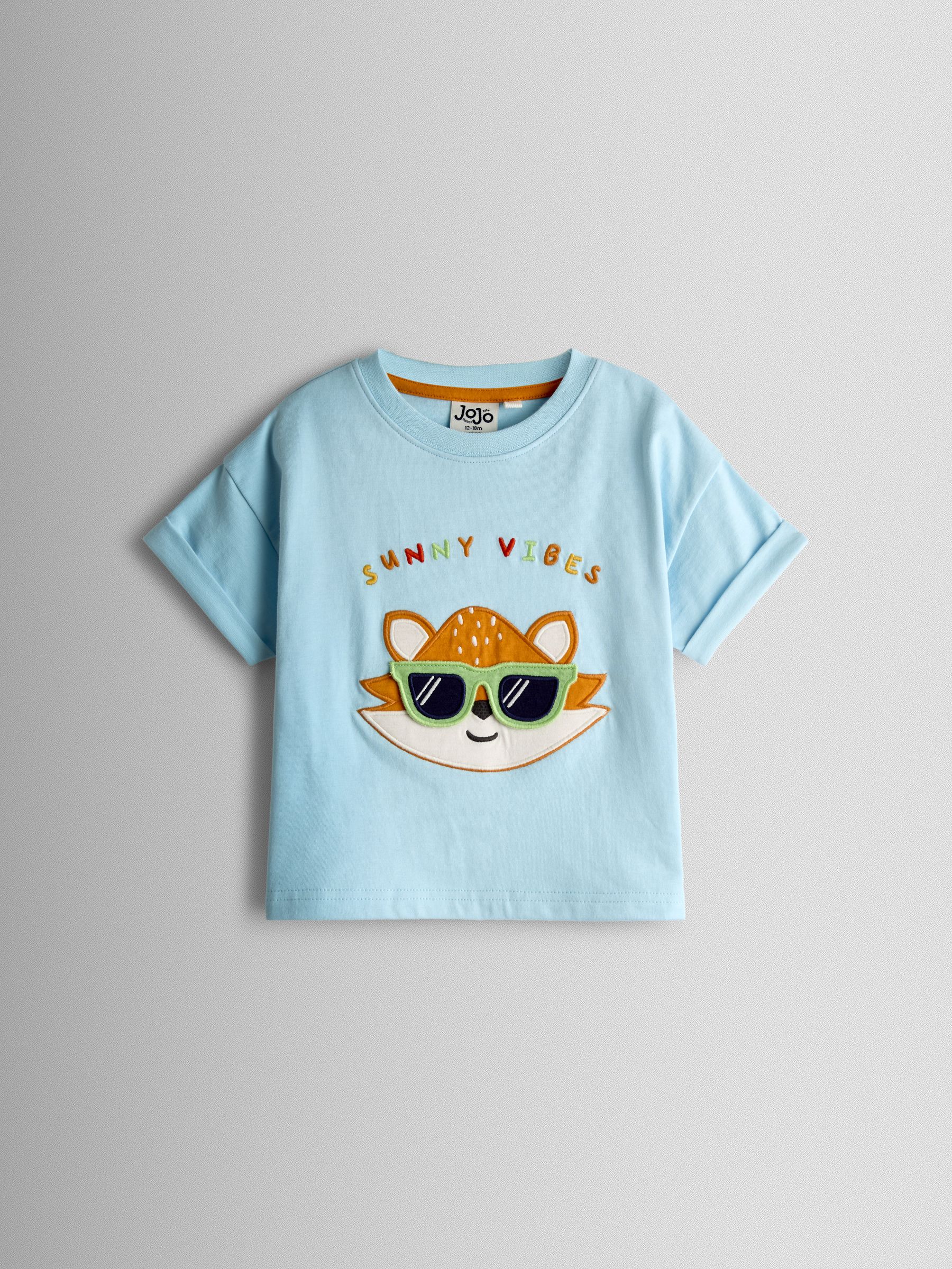 Blue Fox Character Applique T-Shirt - Image 1 of 3 Blue Fox Character Applique T-Shirt - Image 1 of 3