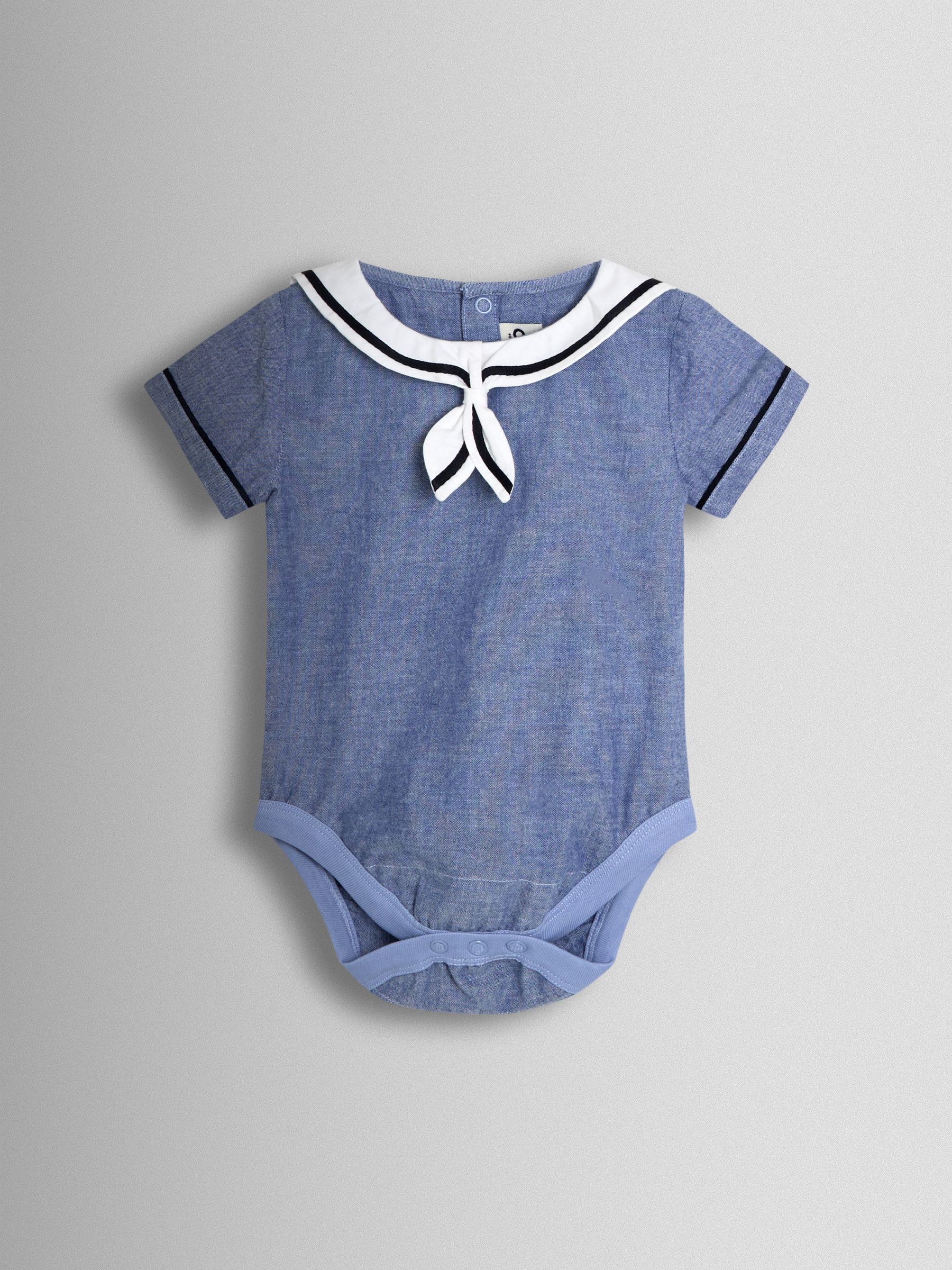 Blue 2-Piece Sailor Collar Body & Shorts Set - Image 2 of 6