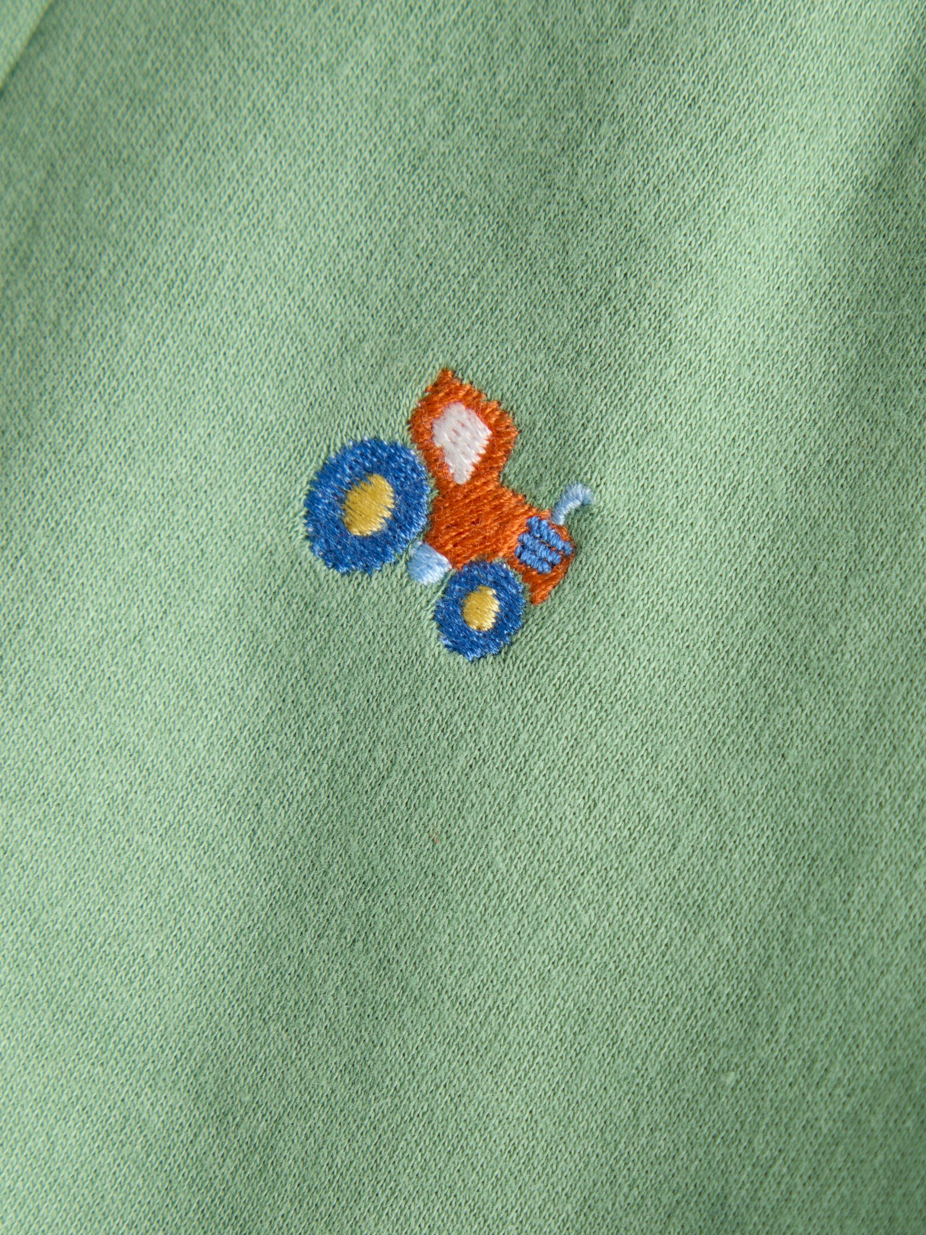 Green Tractor Embroidered Polo Shirt - Image 4 of 4
