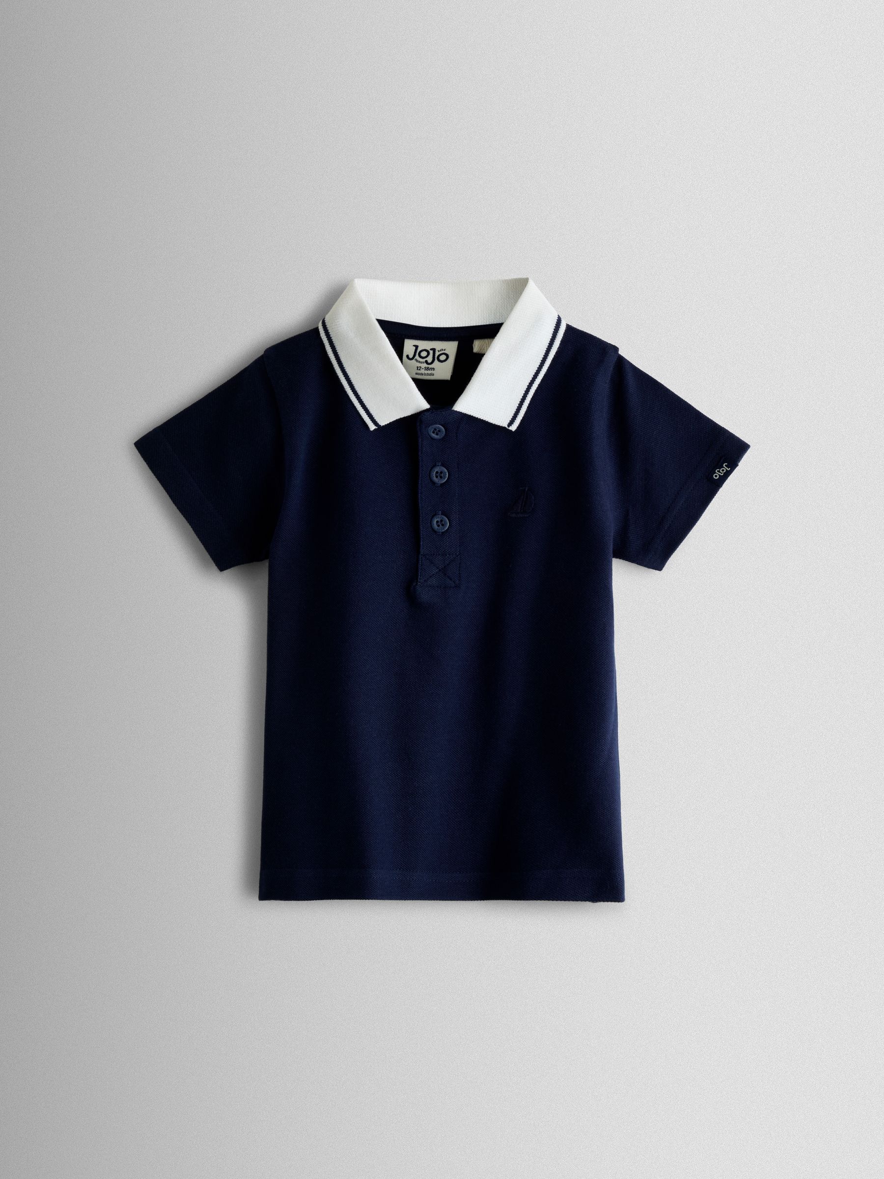 Navy Blue Plain Polo Shirt Navy Blue - Image 2 of 4
