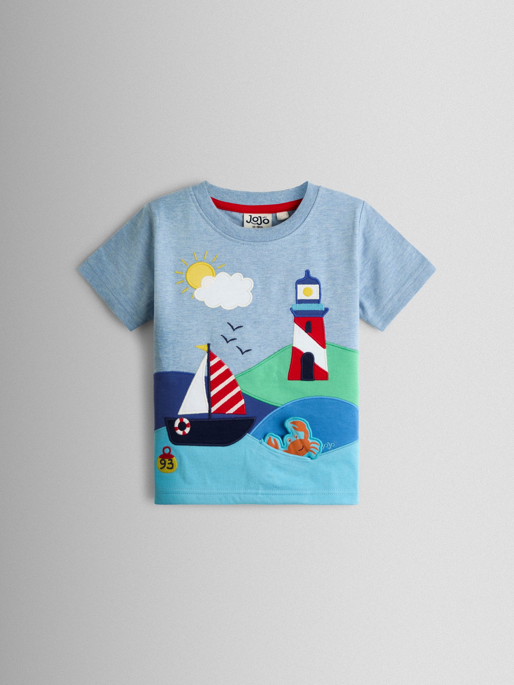 Blue Lighthouse Appliqué T-Shirt - Image 1 of 3