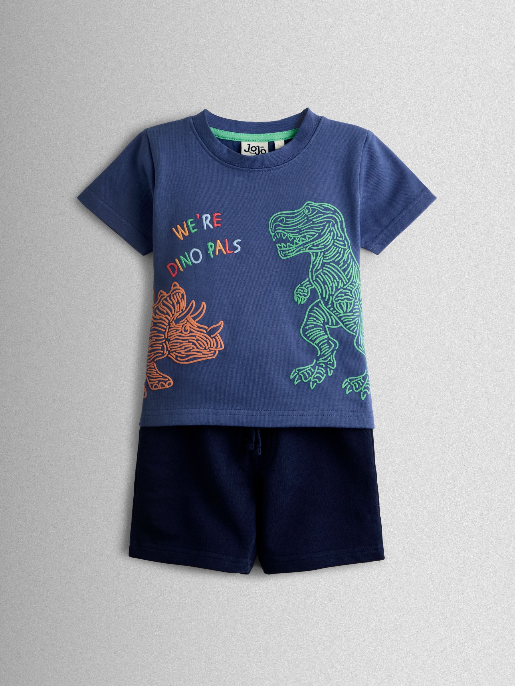 Blue 2-Piece Dino T-Shirt & Shorts Set - Image 1 of 7