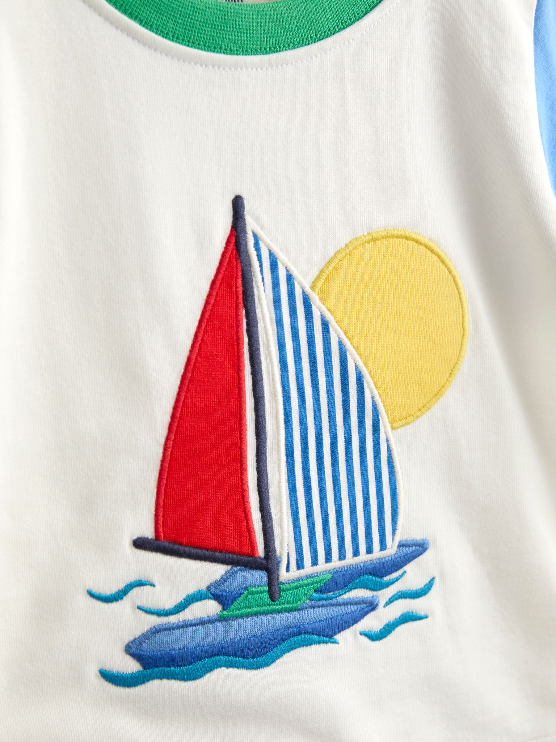 Natural Boat Stripe Appliqué T-Shirt - Image 4 of 4