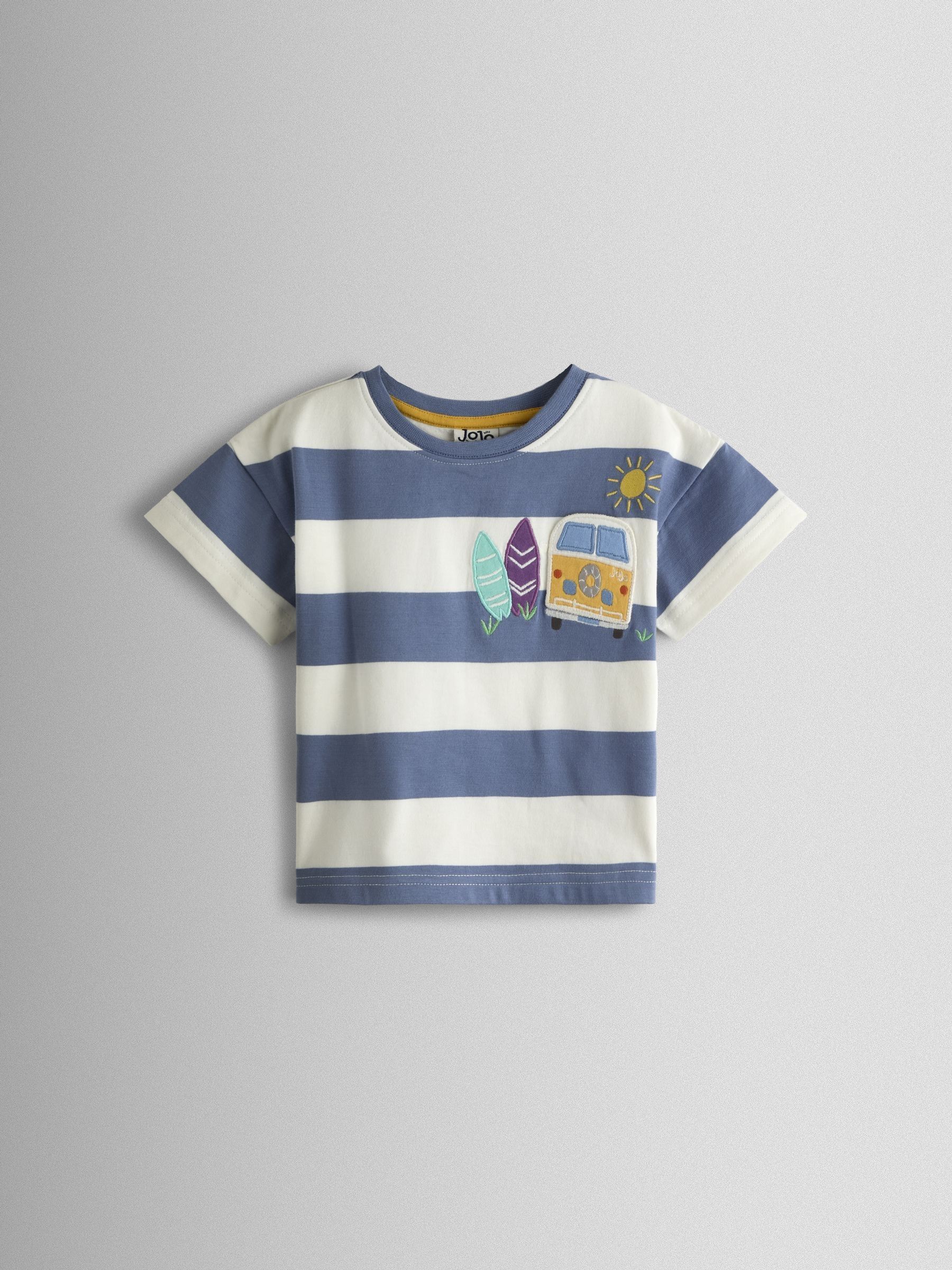 Blue Campervan Pocket Applique T-Shirt - Image 1 of 3