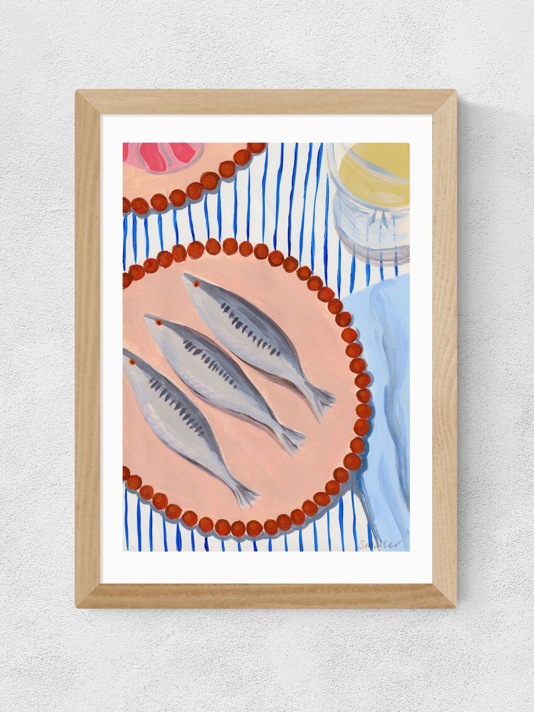 Oak Sardines Supper Wall Art Print by Susie Miller - Image 2 of 3 Oak Sardines Supper Wall Art Print by Susie Miller - Image 2 of 3