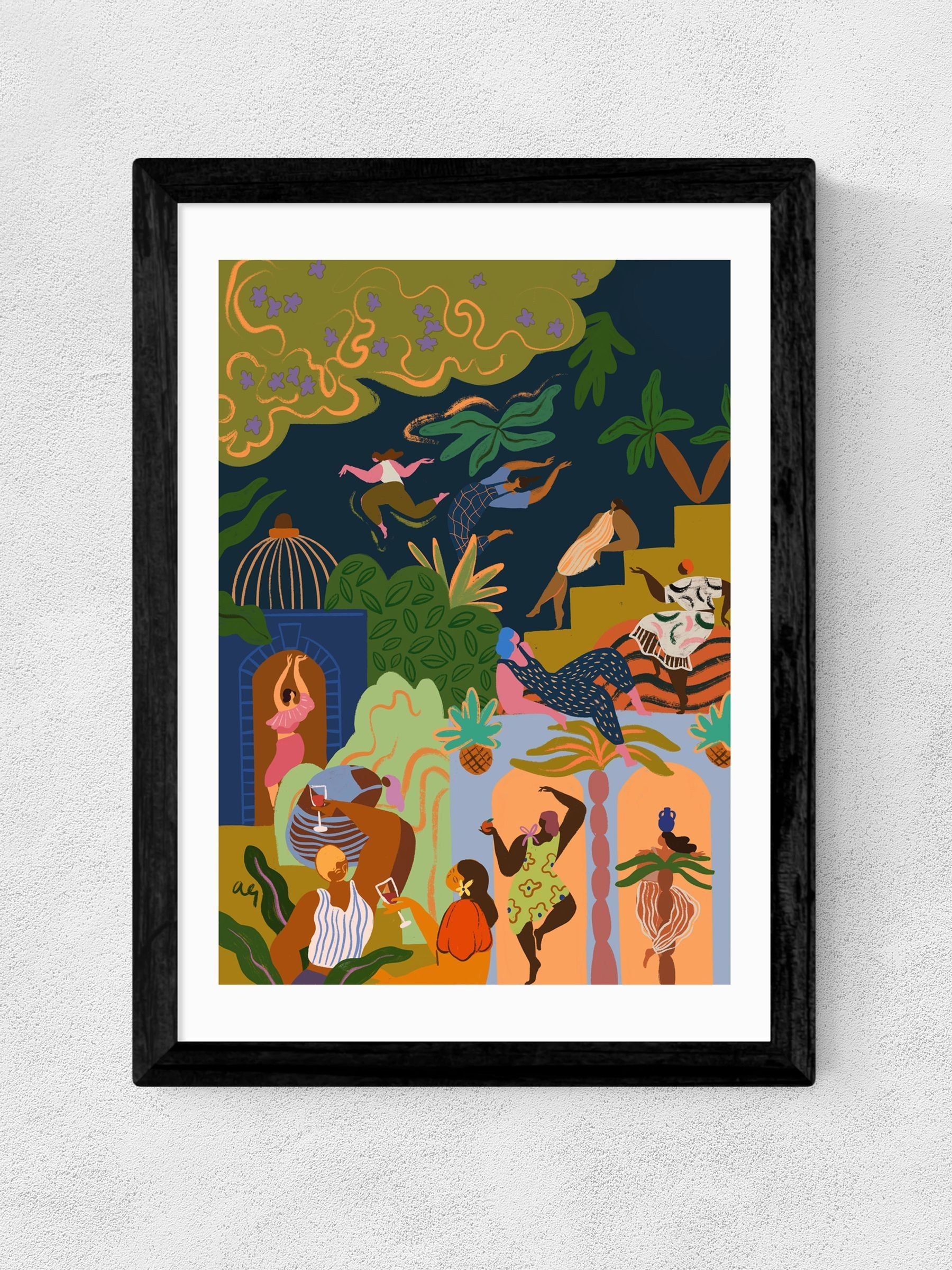 Black Fiesta Wall Art Print by Arty Guava - Image 2 of 3