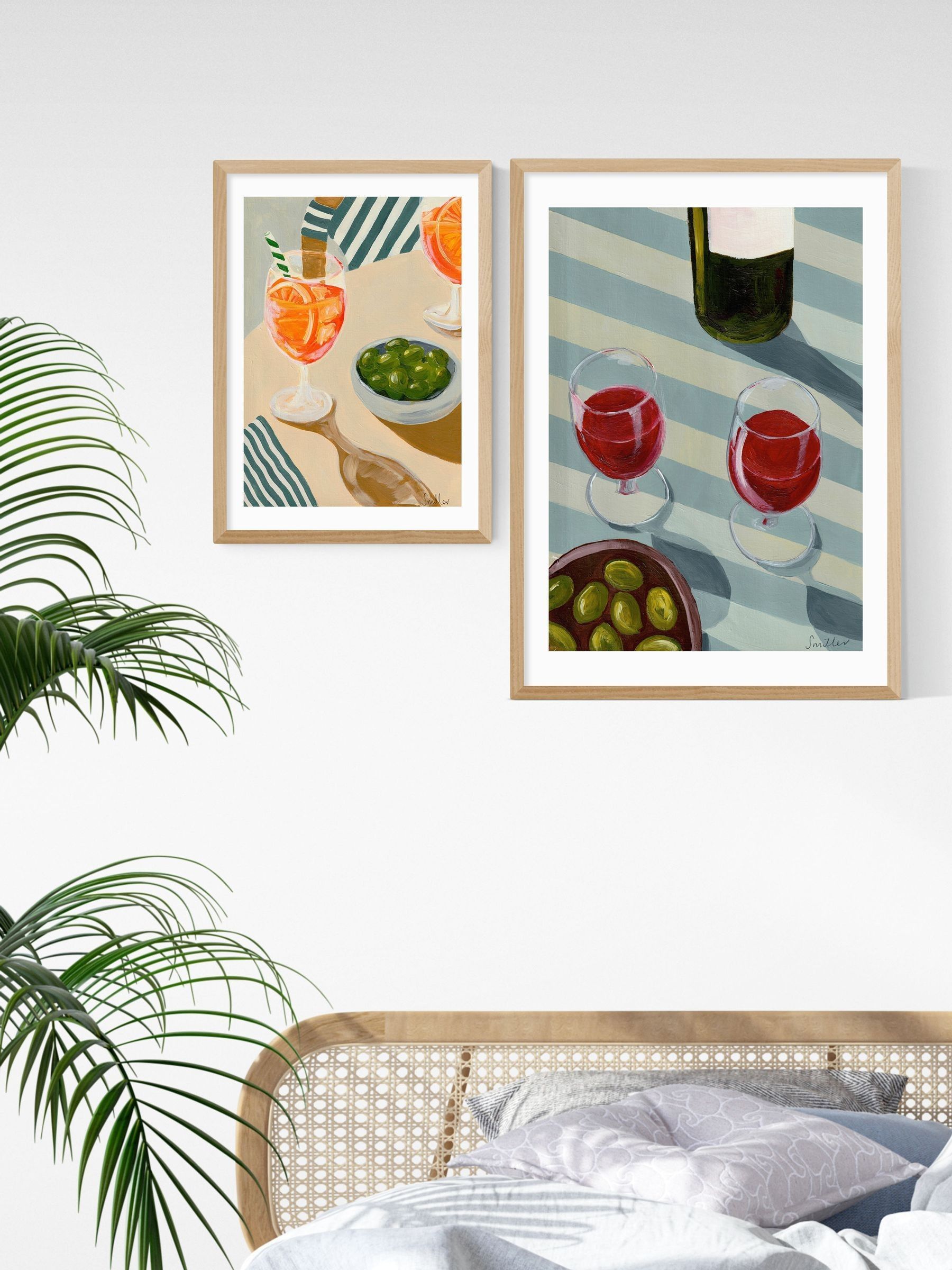 Oak Blue Wine Time Wall Art Print by Susie Miller - Image 3 of 3