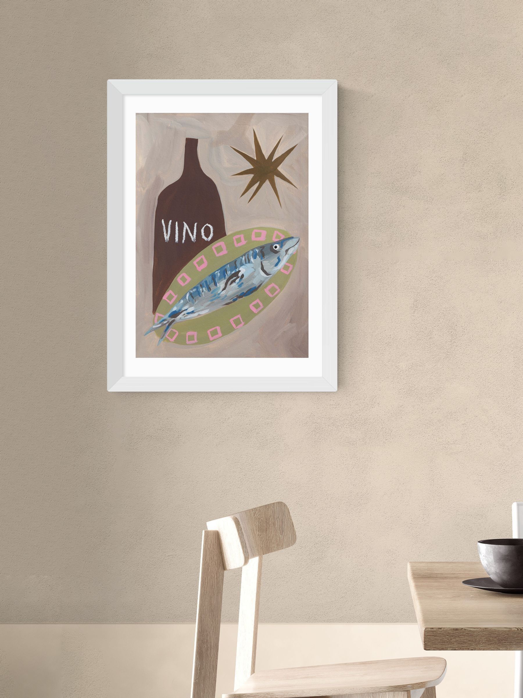 White Fish Supper Wall Art Print by Jazmine Joye - Image 1 of 3