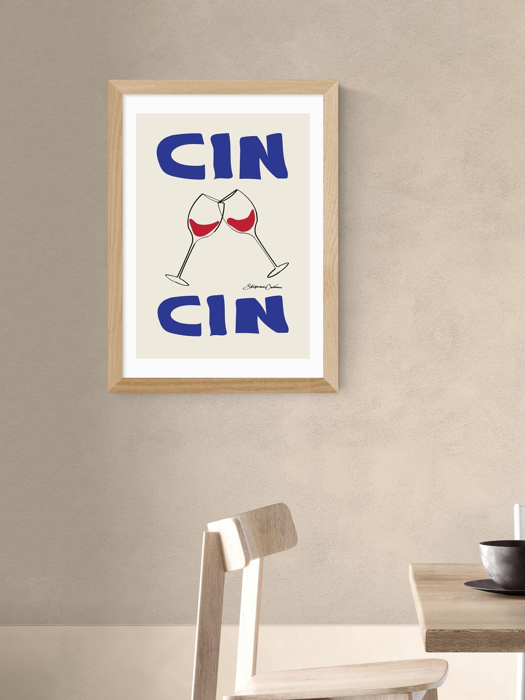 Oak Cin Cin Wall Art Print by Stephie Cardona - Image 1 of 3 Oak Cin Cin Wall Art Print by Stephie Cardona - Image 1 of 3