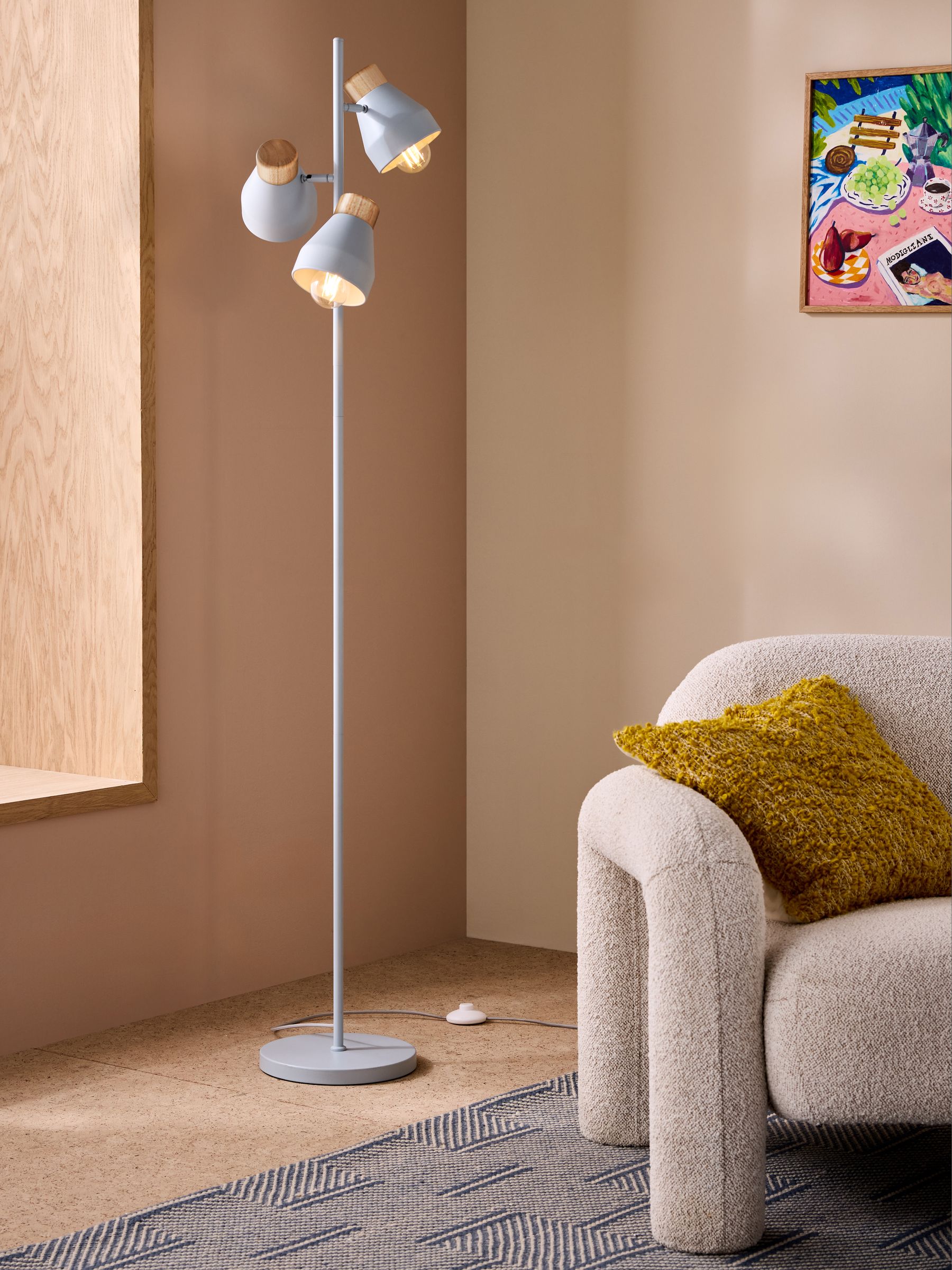 Albert Floor Lamp in Pale Blue - Image 1 of 5