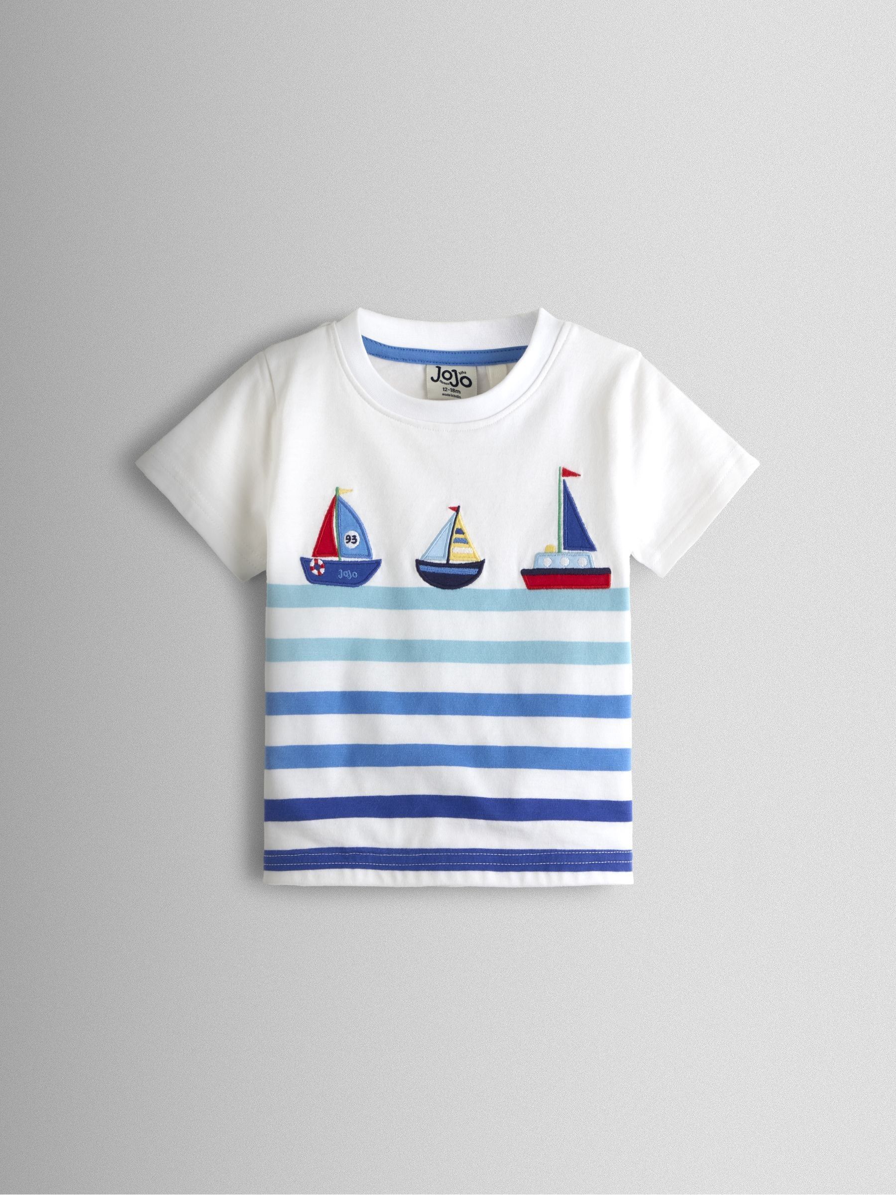 Blue & White Boat 2-Pack Appliqué T-Shirts - Image 2 of 7