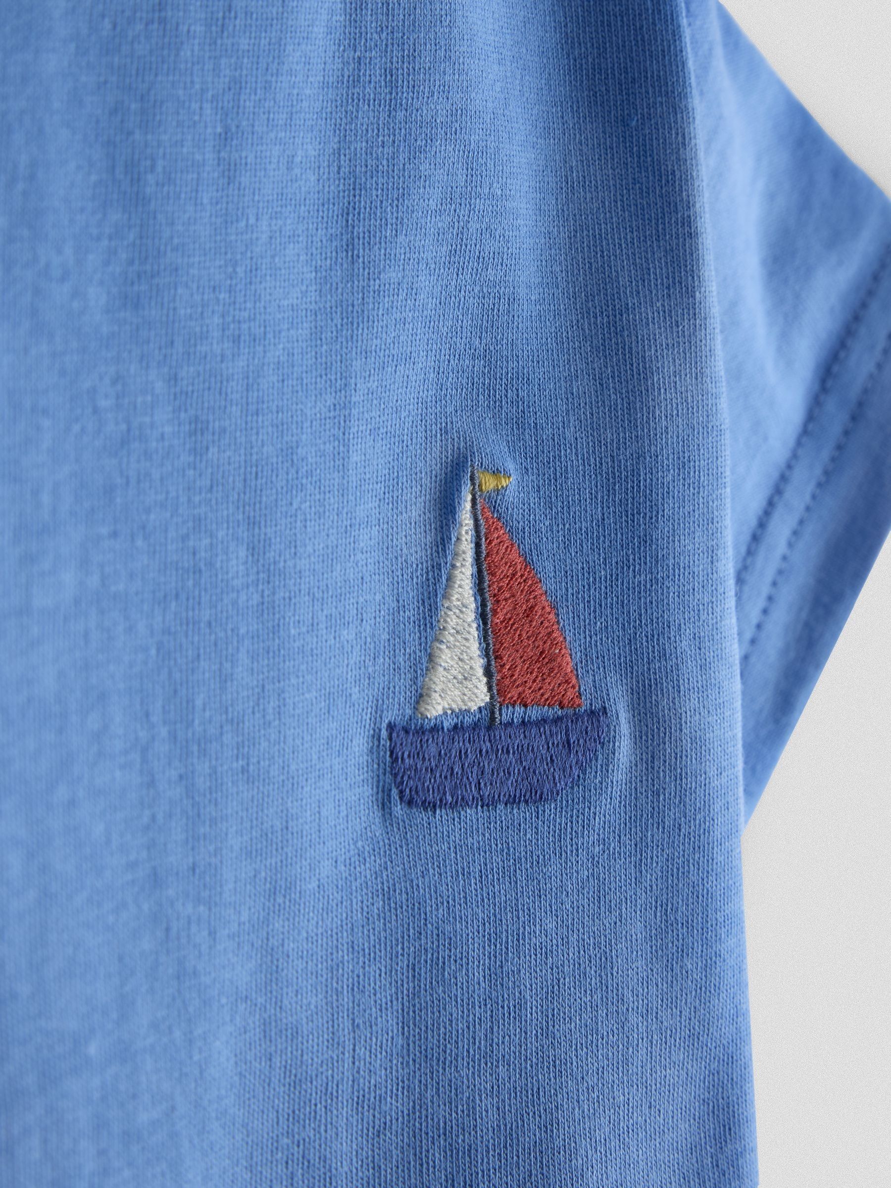 Blue & White Boat 2-Pack Appliqué T-Shirts - Image 6 of 7