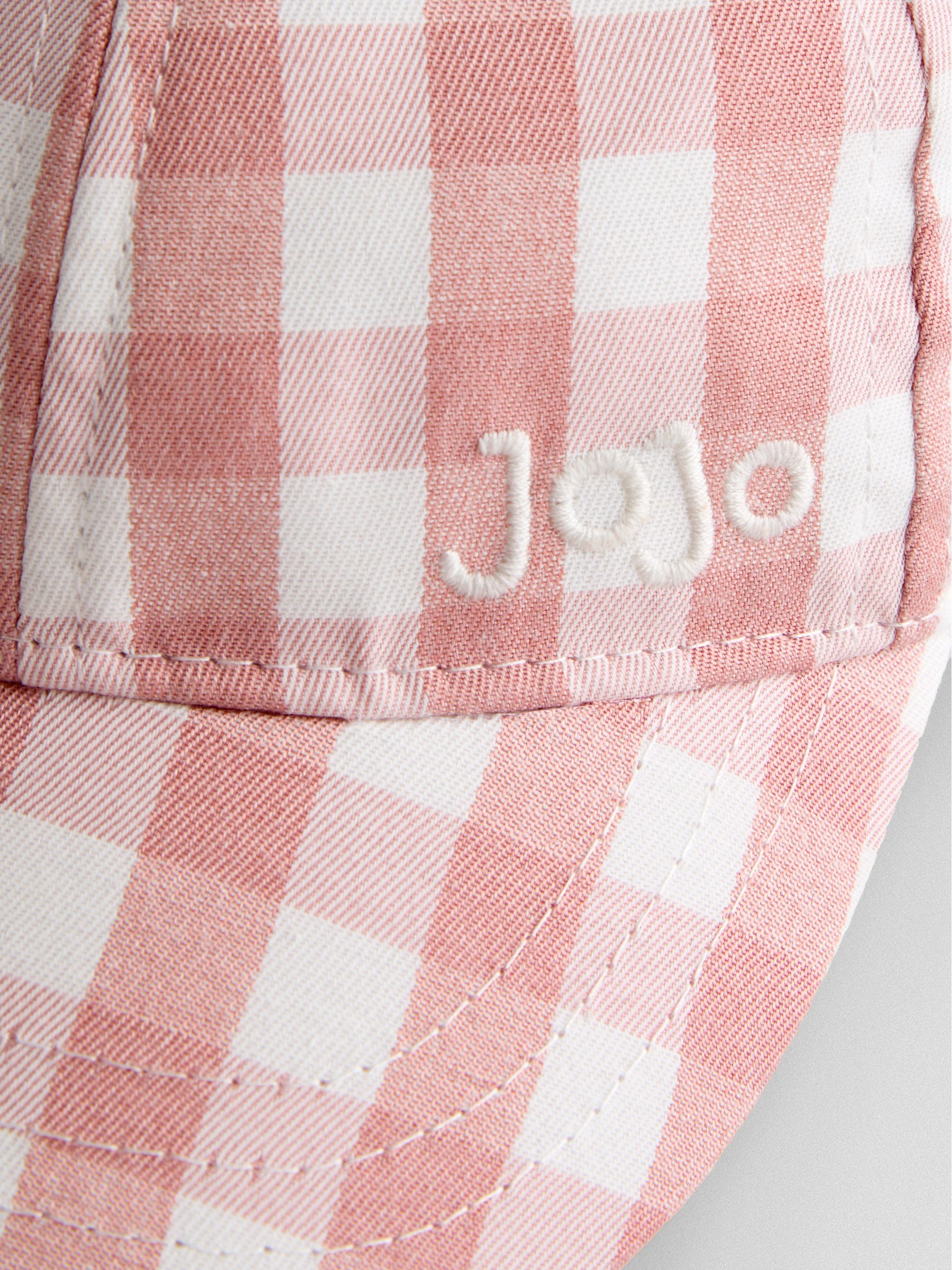 Light Pink Gingham Cap With Bow - Image 4 of 4