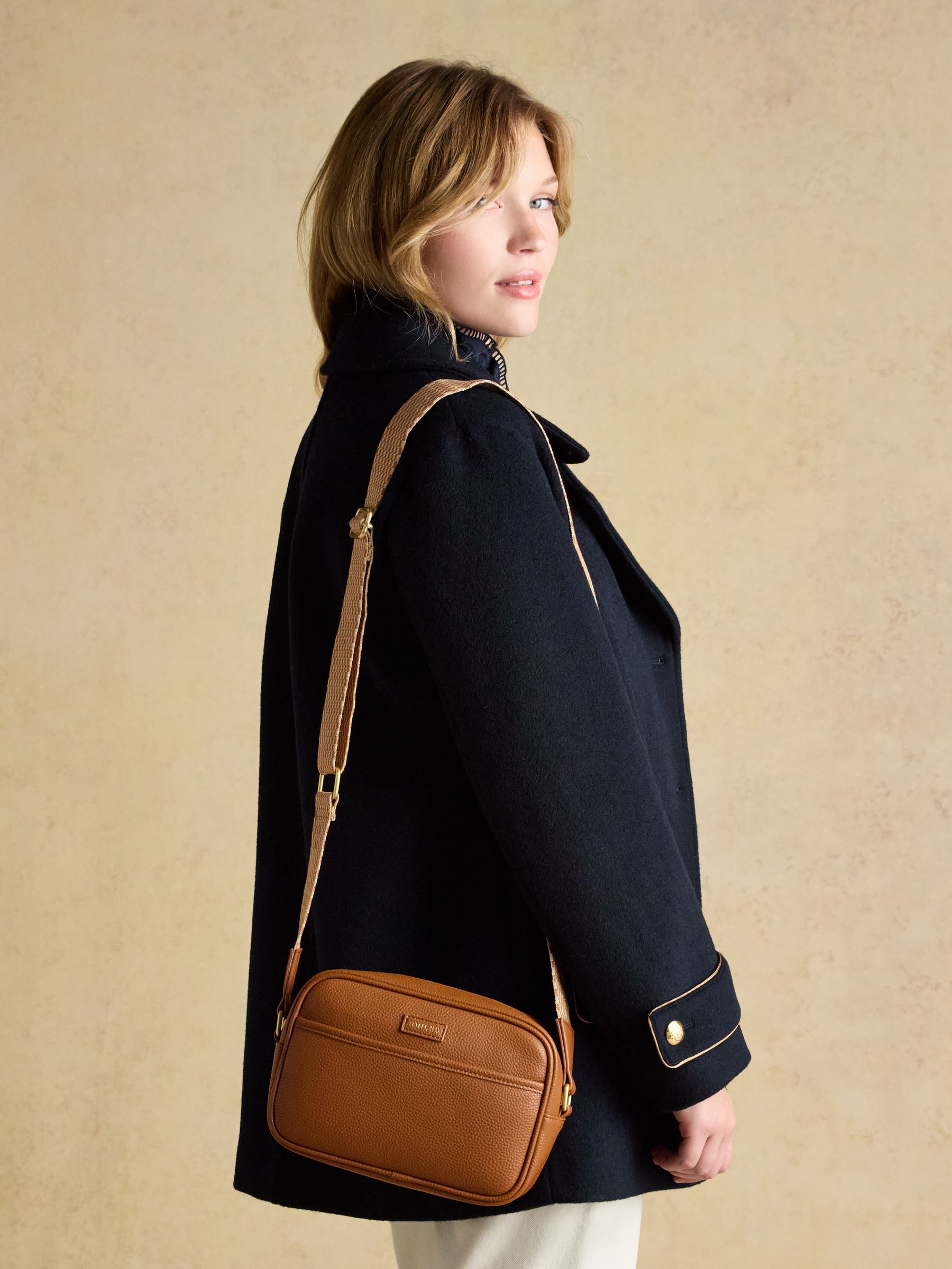 Trent Tan Adjustable Cross Body Bag with Front Pocket - Image 2 of 8