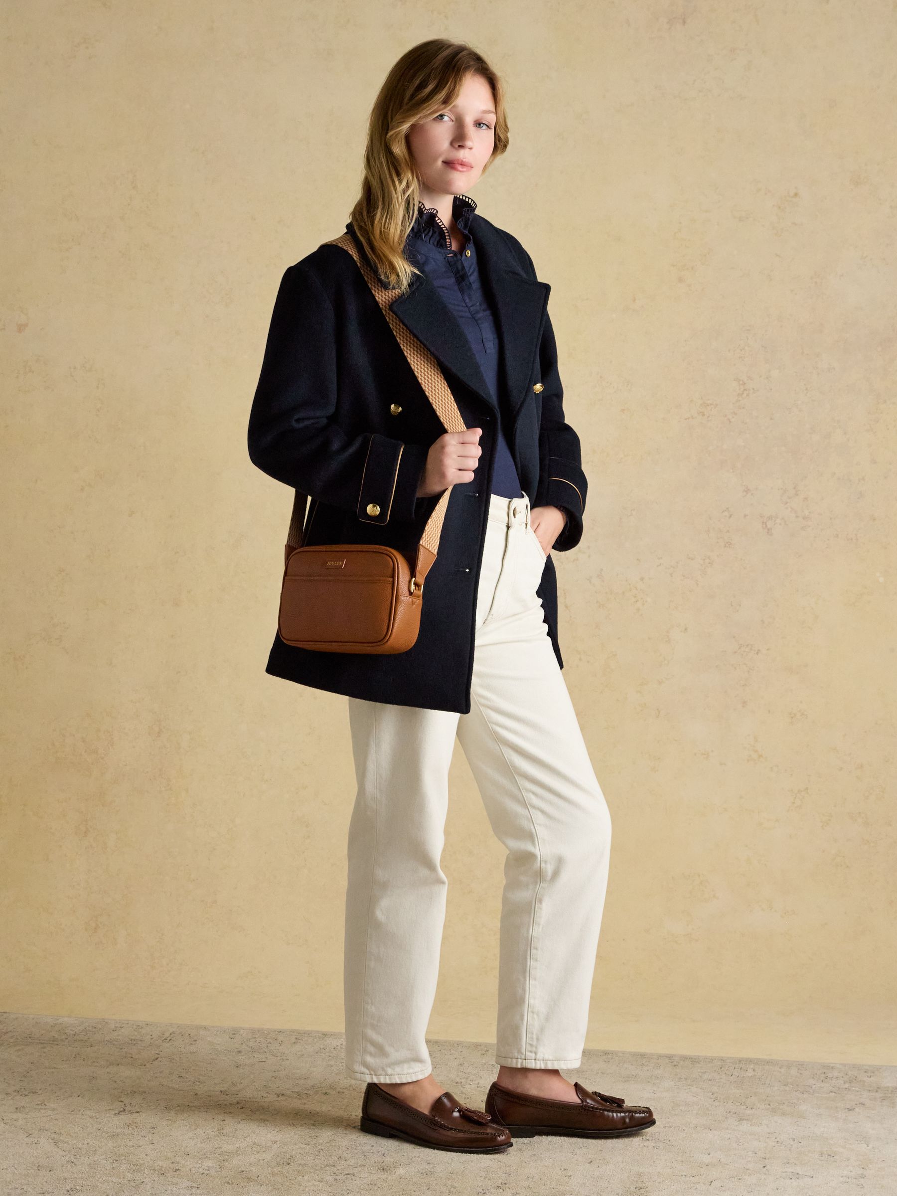 Trent Tan Adjustable Cross Body Bag with Front Pocket - Image 3 of 8