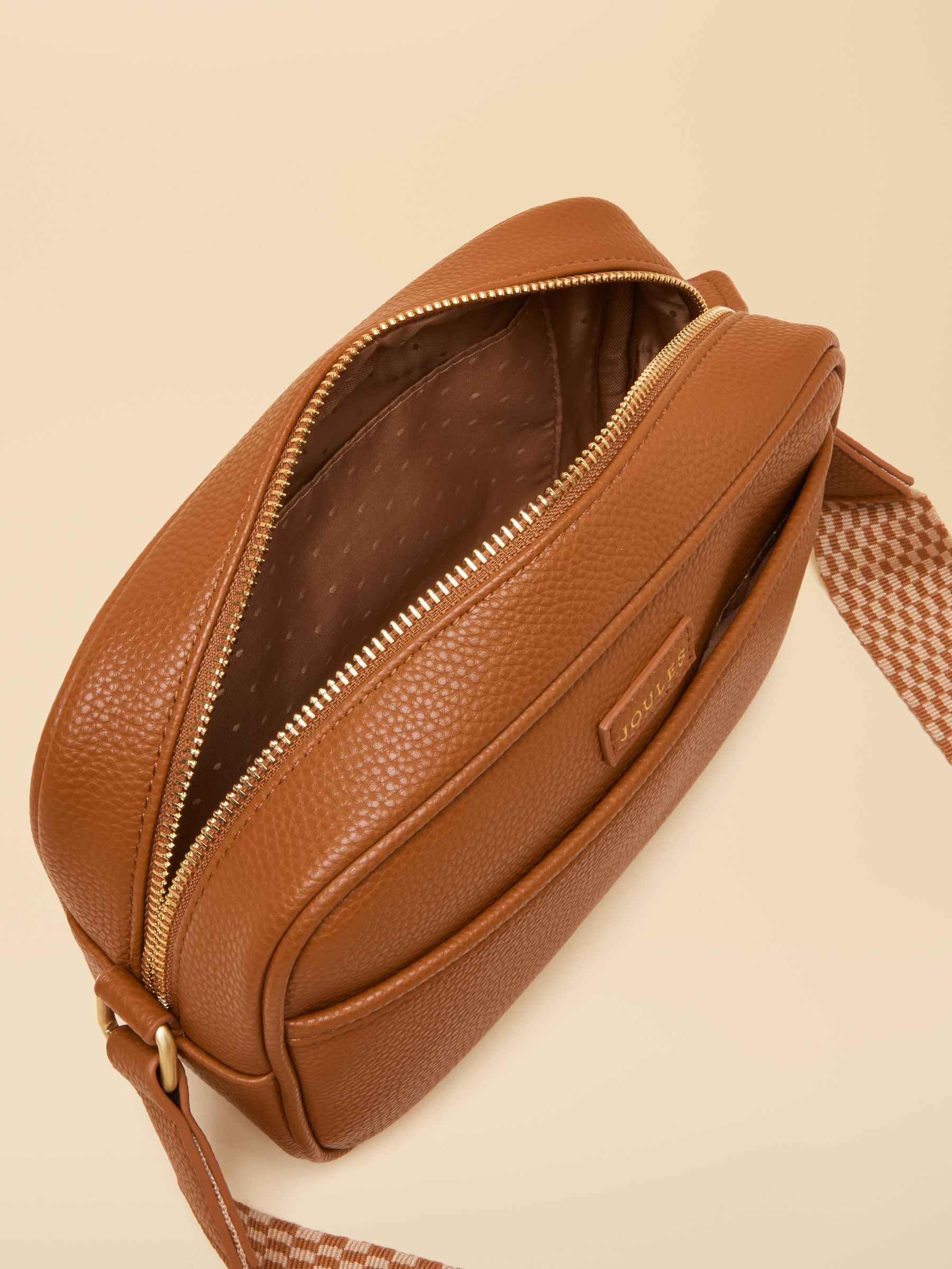 Trent Tan Adjustable Cross Body Bag with Front Pocket - Image 8 of 8