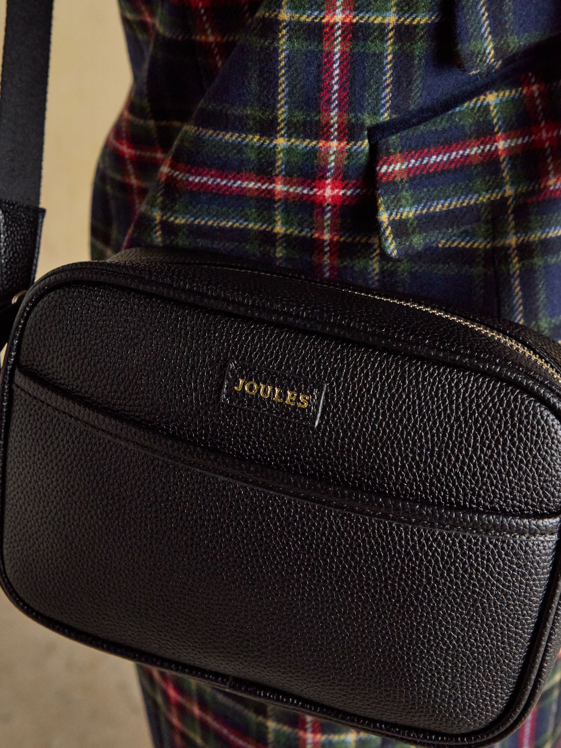 Trent Black Cross Body Bag with Adjustable Thick Strap - Image 4 of 8