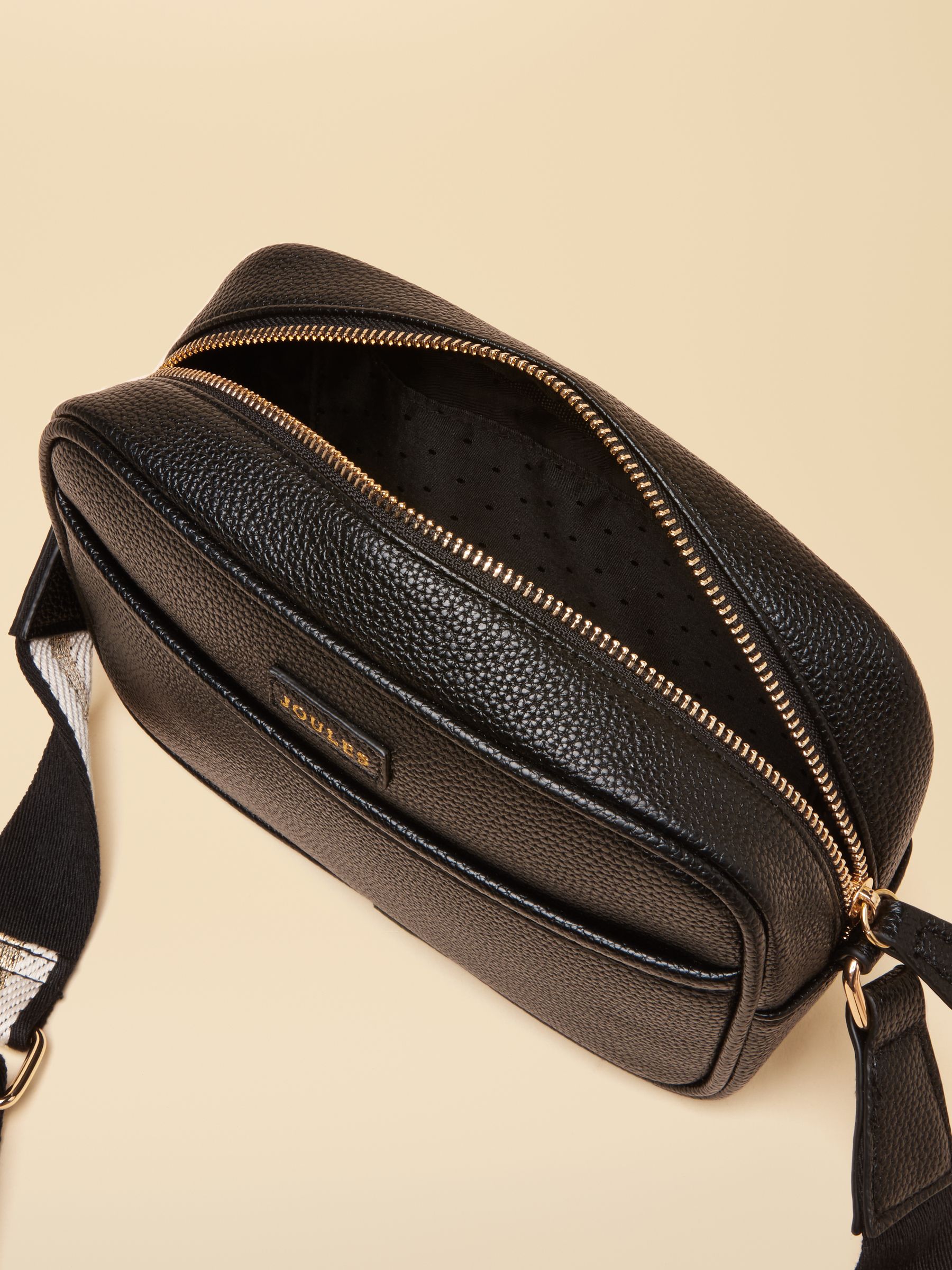 Trent Black Cross Body Bag with Adjustable Thick Strap - Image 6 of 8