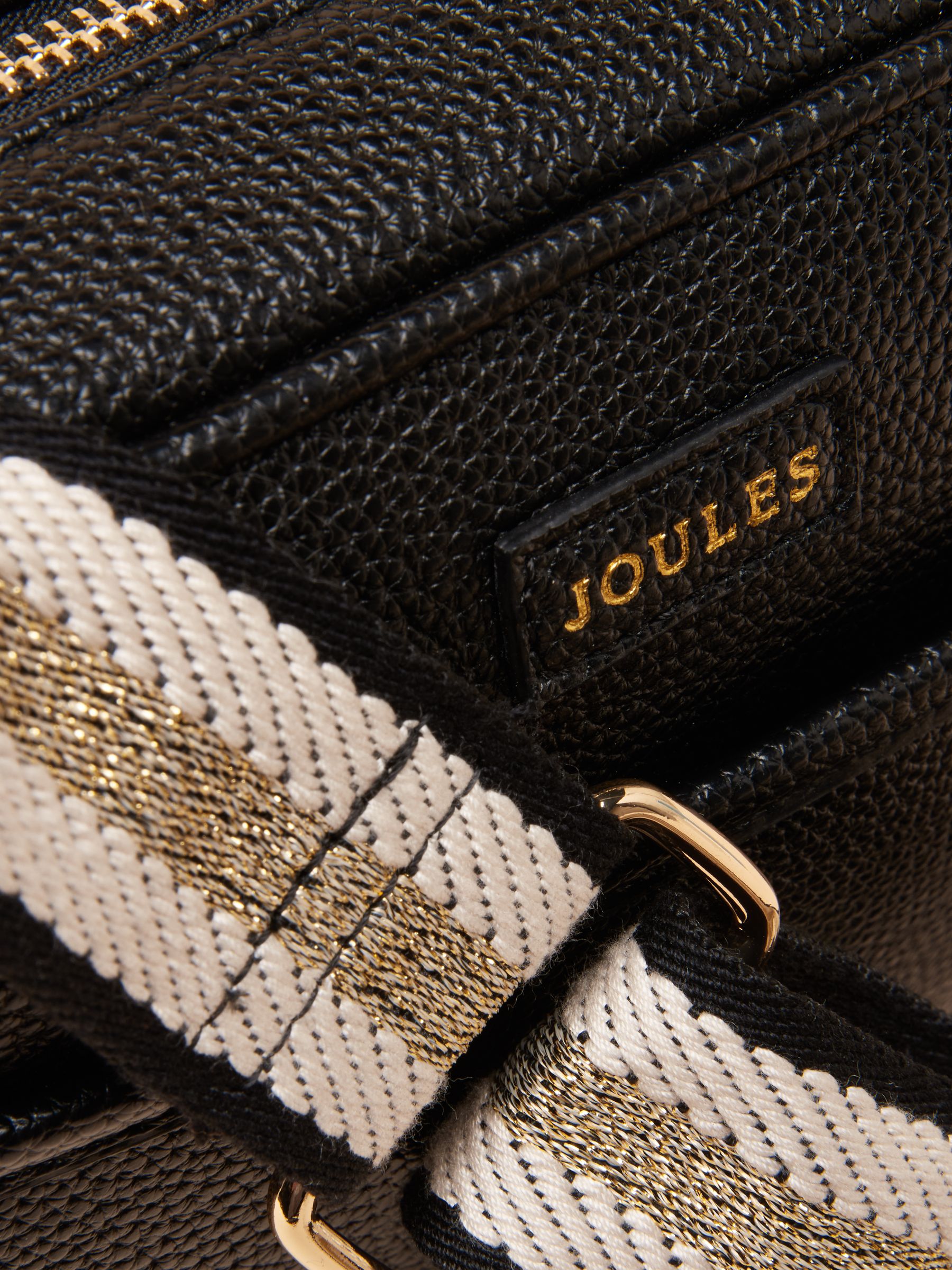 Trent Black Cross Body Bag with Adjustable Thick Strap - Image 8 of 8