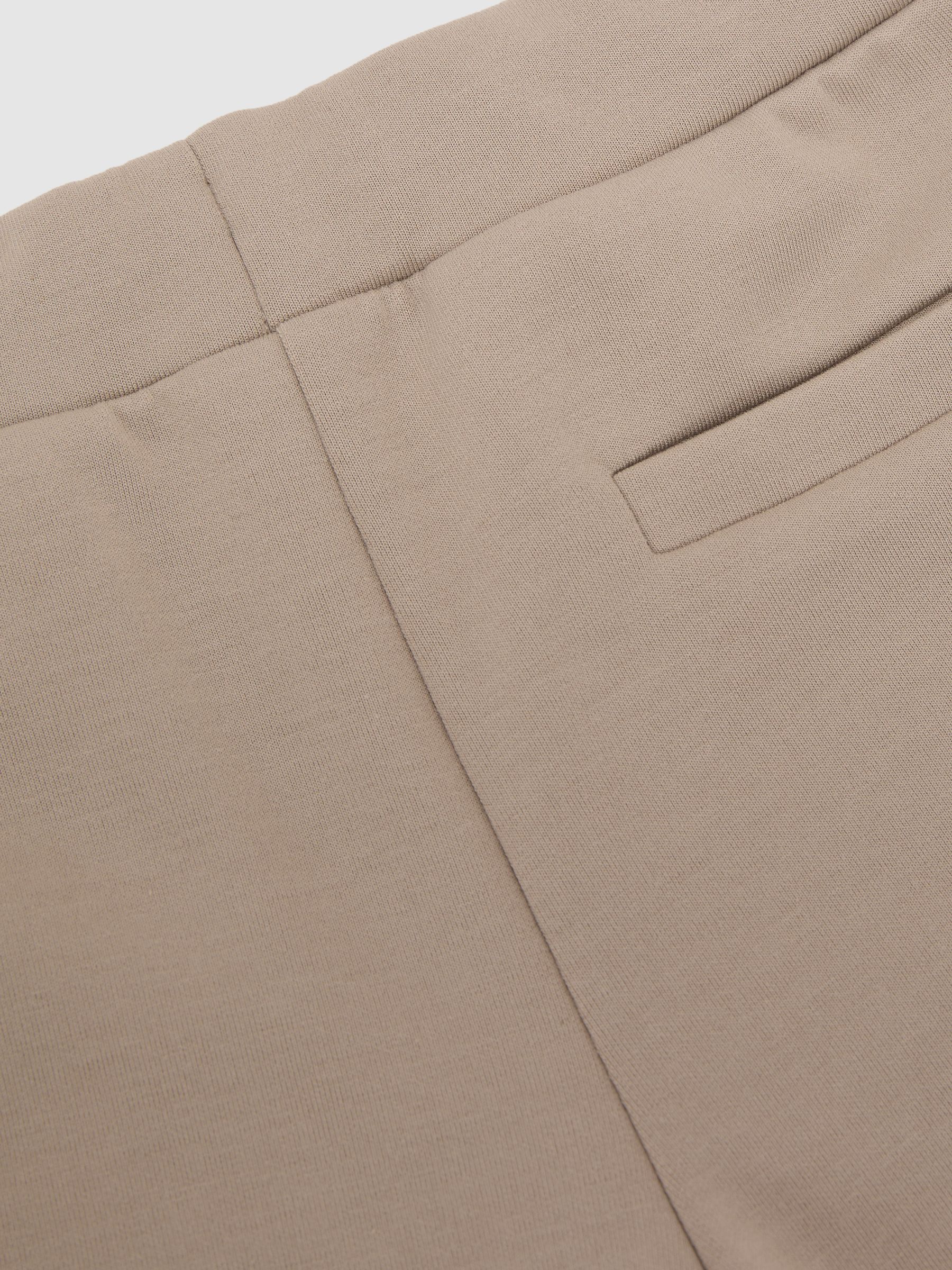 Premium Interlock Drawstring Joggers in Stone - Image 4 of 4