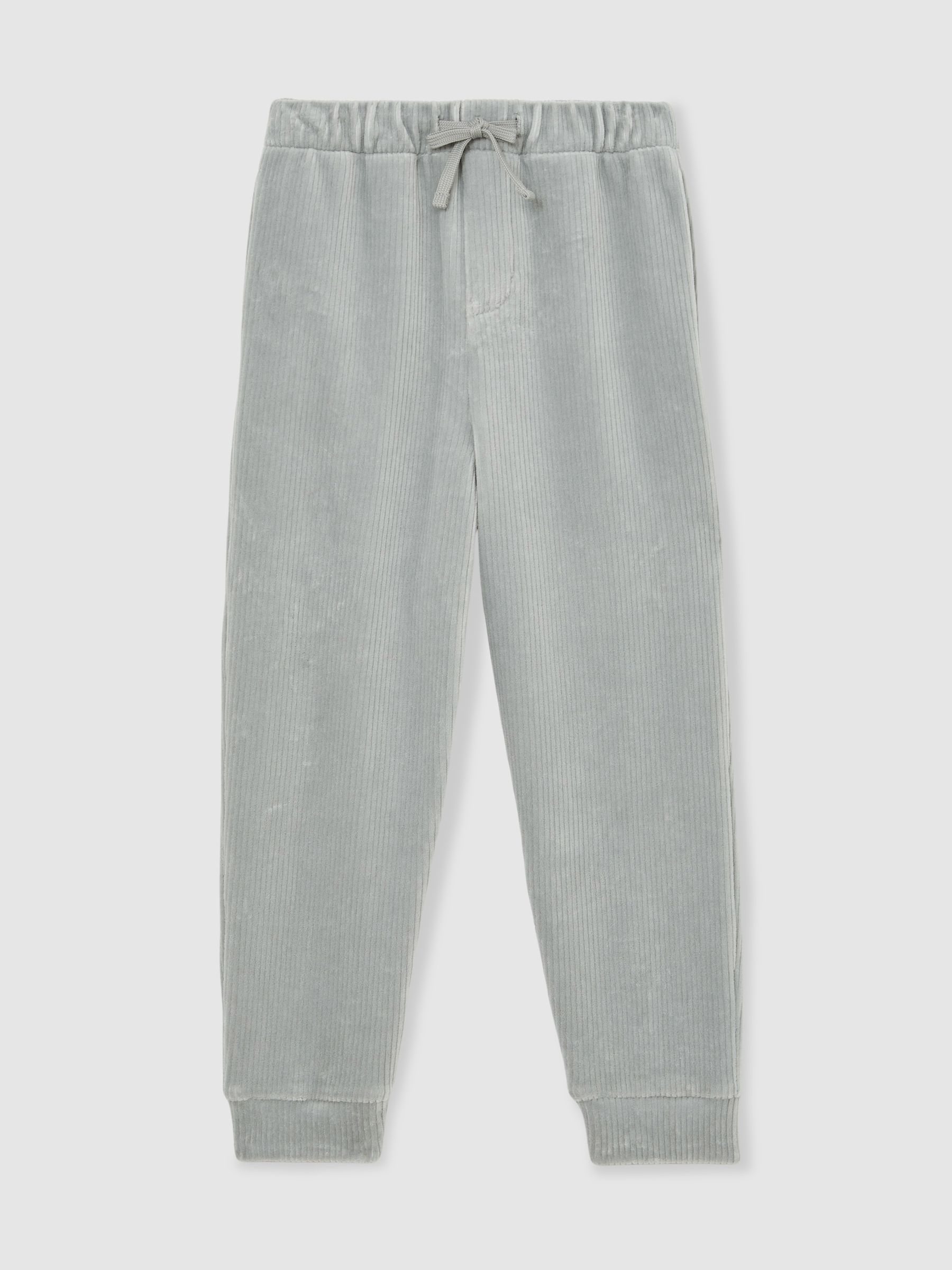 13-14 yrs Corduroy Drawstring Joggers in Soft Grey - Image 1 of 4