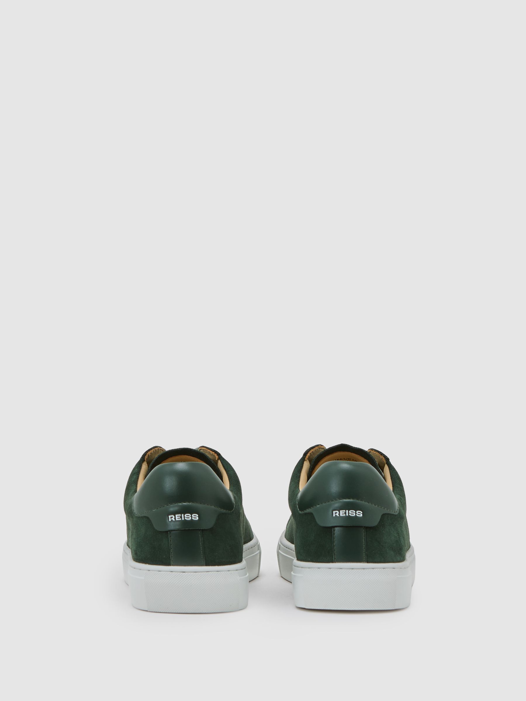 Low-Top Suede Trainers in Emerald Green - image 3