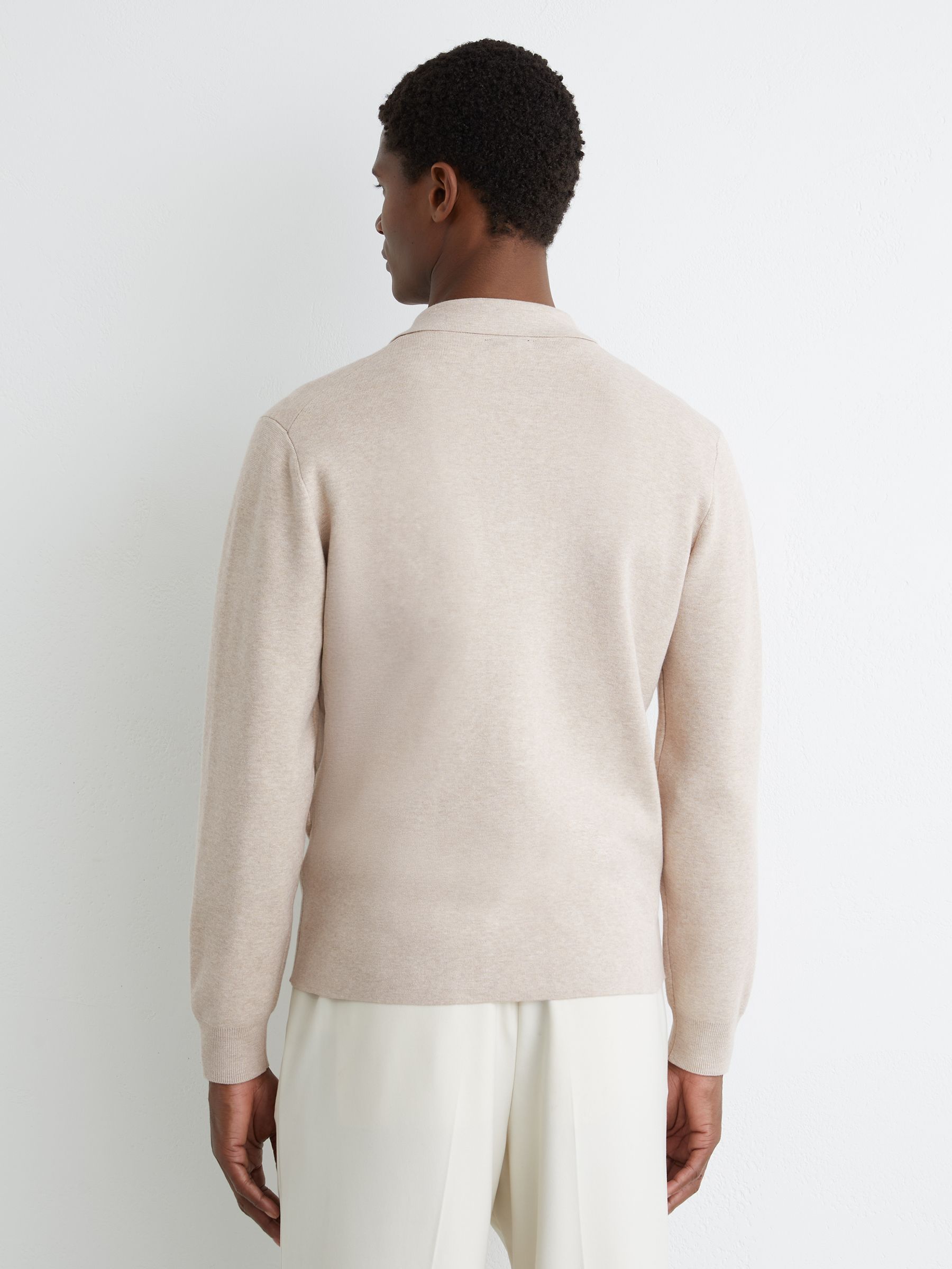 Collared Button-Through Cardigan in Oatmeal - image 3