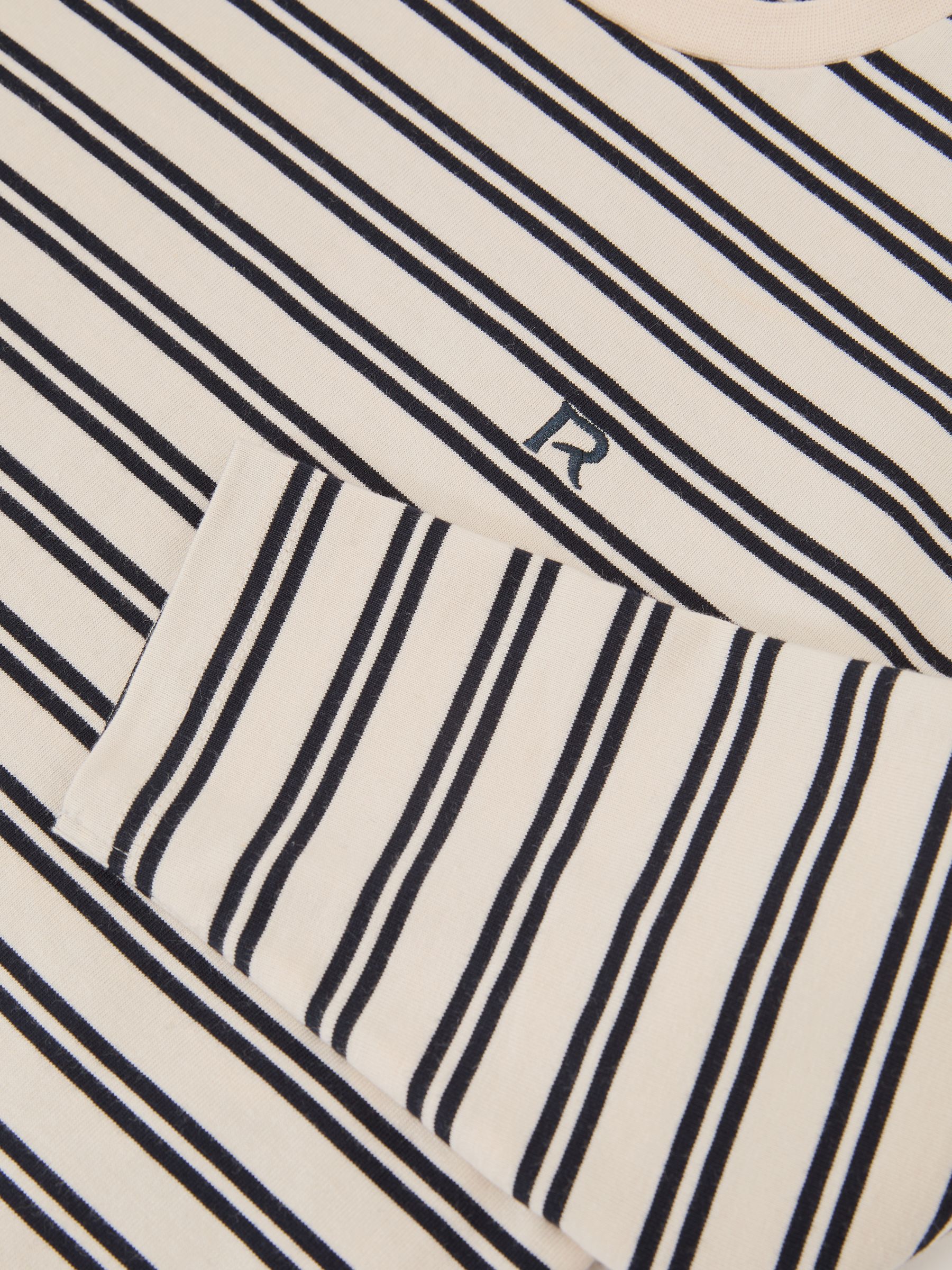 13-14 yrs Cotton Stripe Long-Sleeve T-Shirt in Navy/White - Image 5 of 5