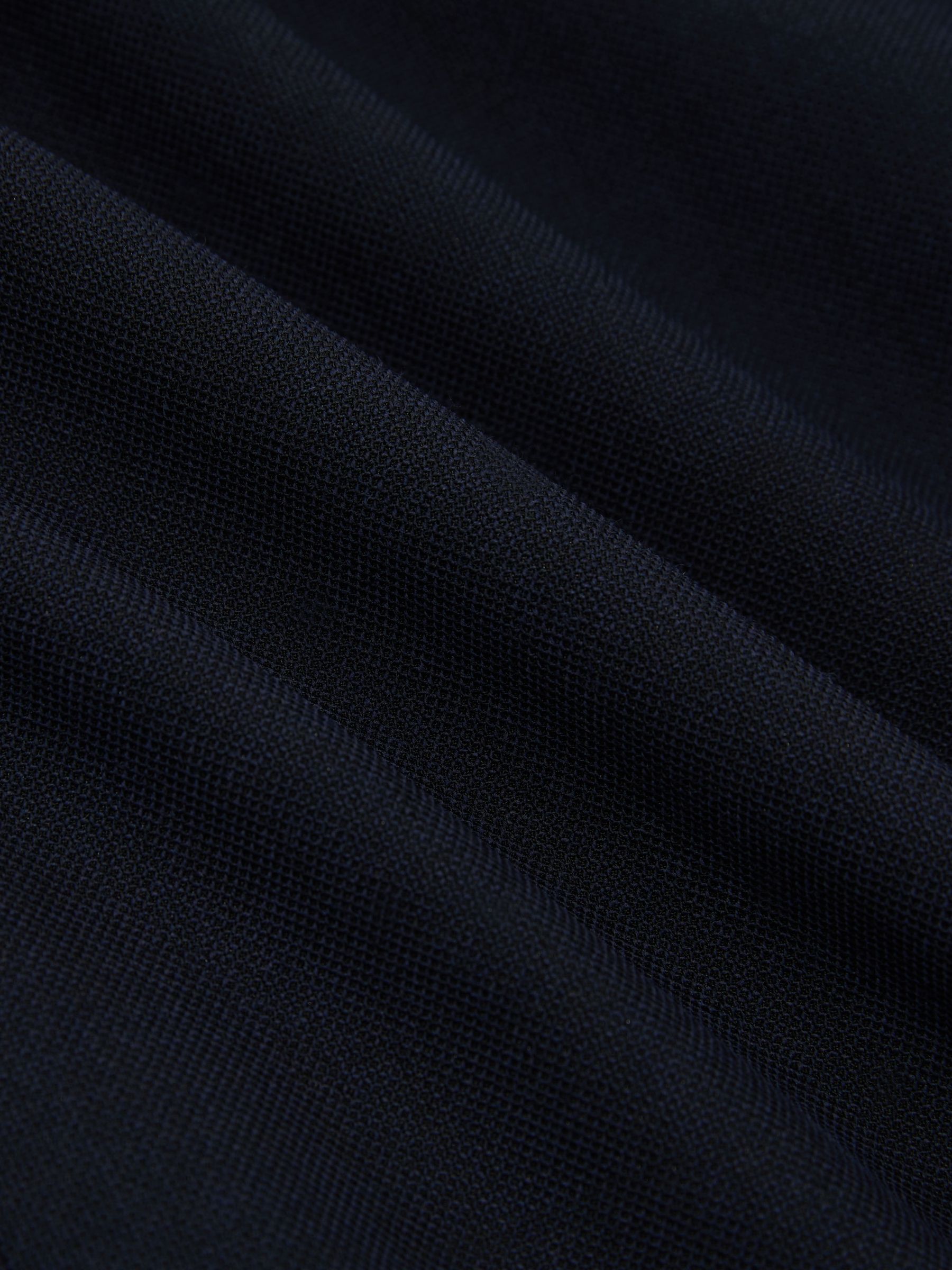 Tailored Fit Single-Breasted Textured Suit Blazer With Wool in Navy - image 2