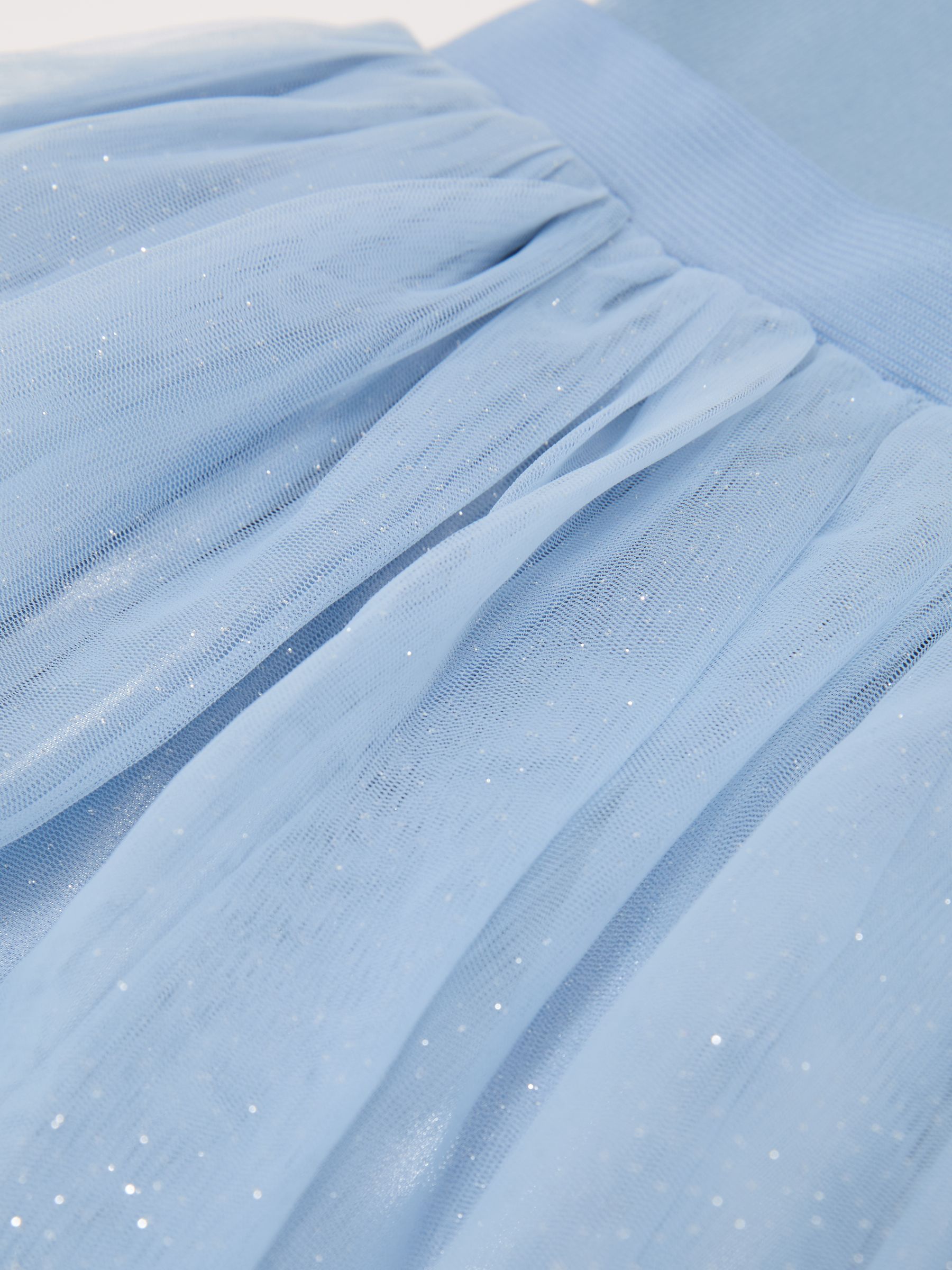 Jersey Tulle-Skirt Sleeveless Dress in Blue - Image 1 of 2