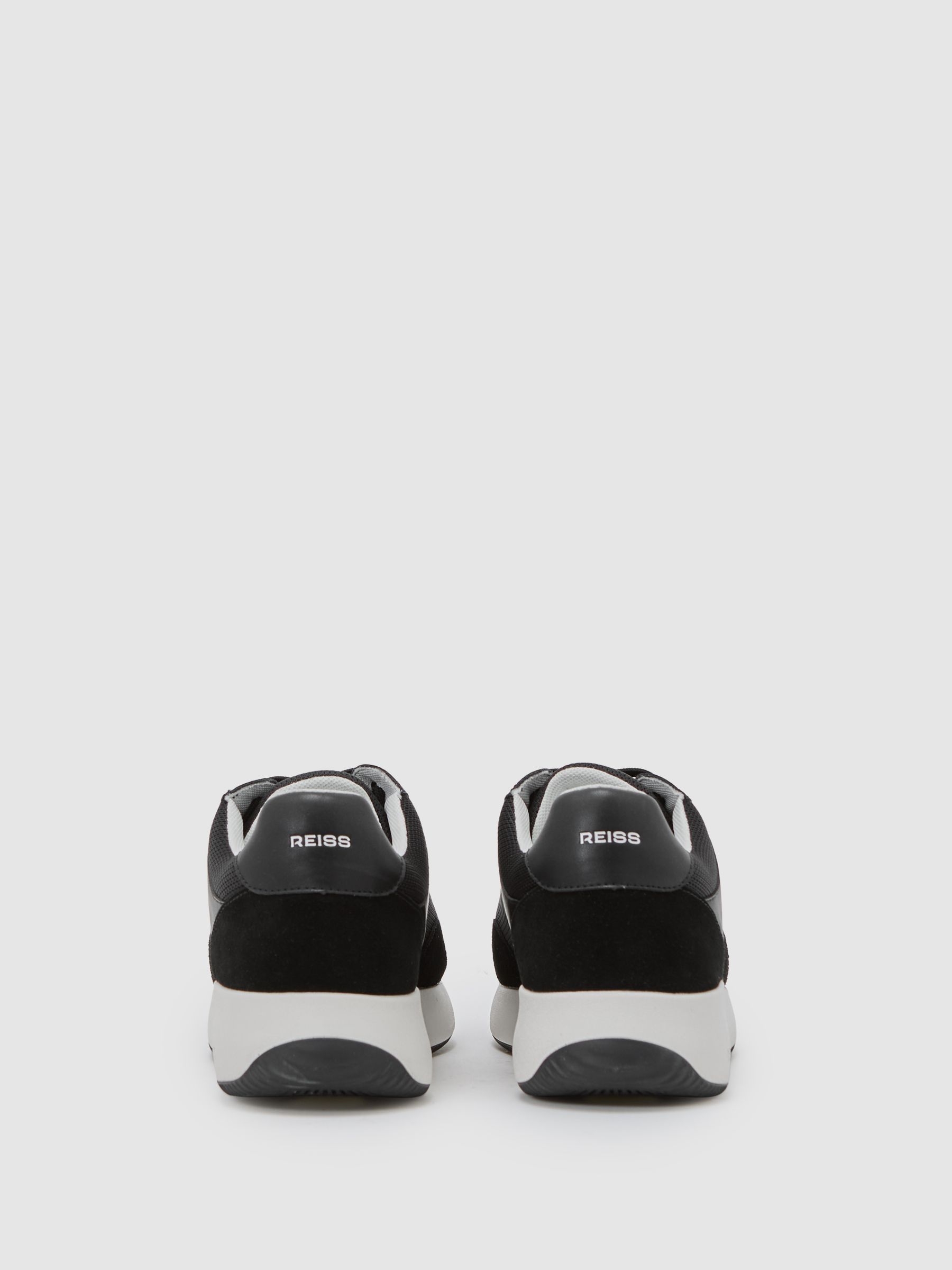 Bonded-Leather Suede Running Trainers in Black - image 5