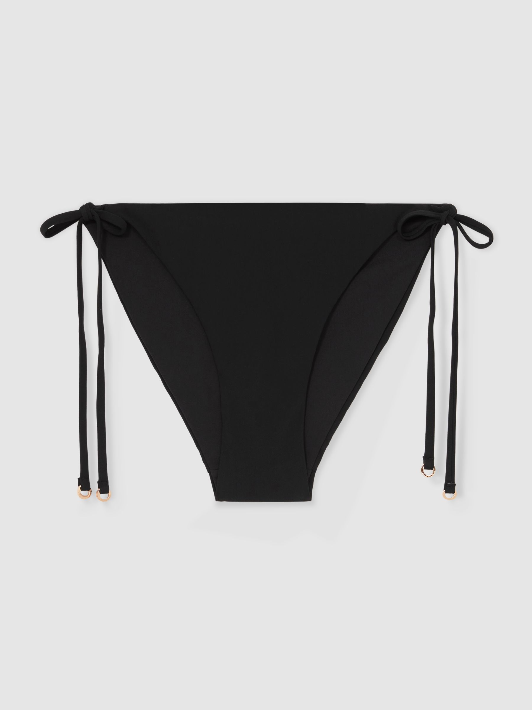 Side-Tie Bikini Bottoms in Black - image 1