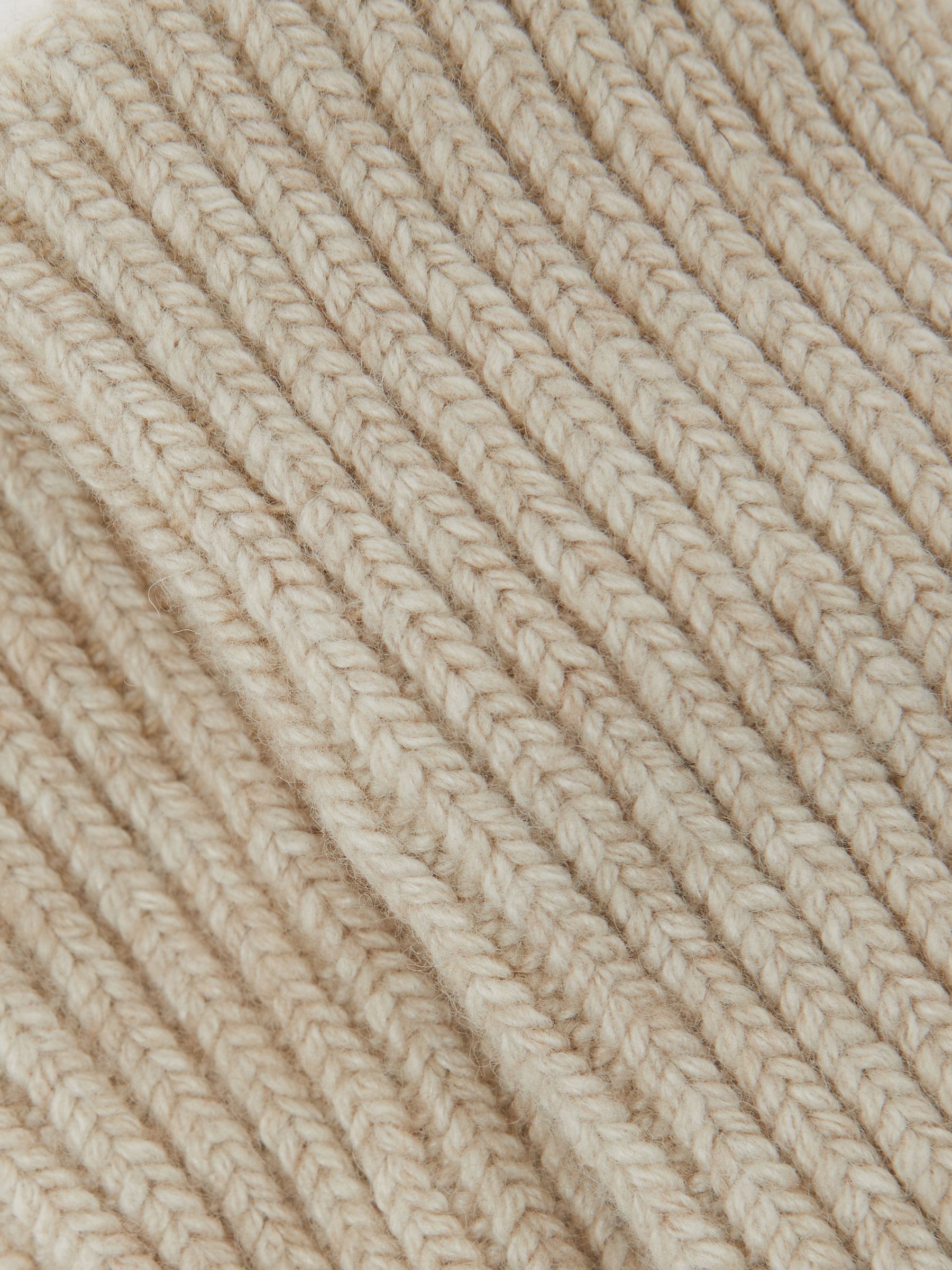 Rib-Knit Socks with Wool and Cashmere in Oatmeal - Image 3 of 3