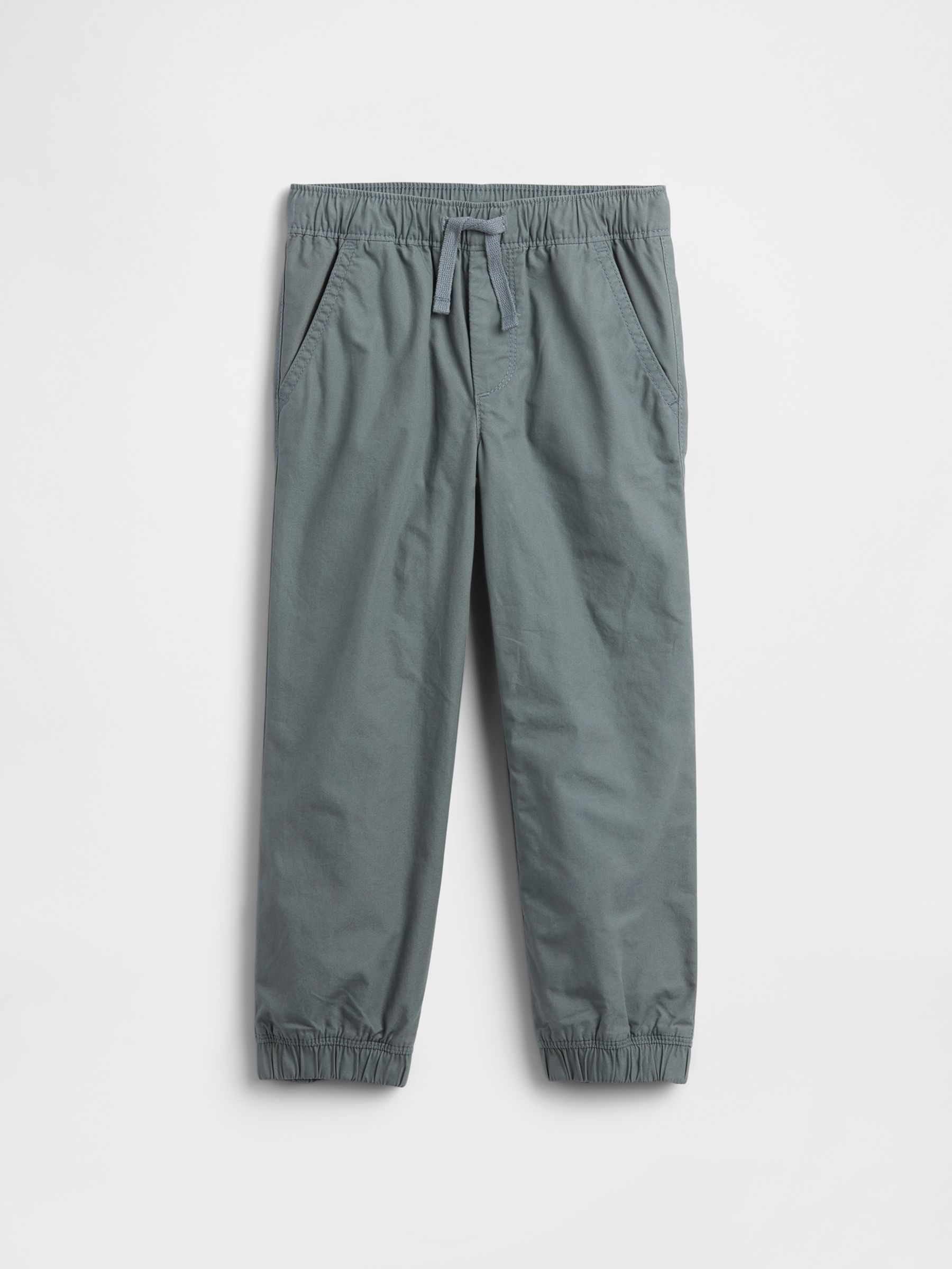 Grey Pull On Relaxed Poplin Joggers - Image 1 of 3 Grey Pull On Relaxed Poplin Joggers - Image 1 of 3