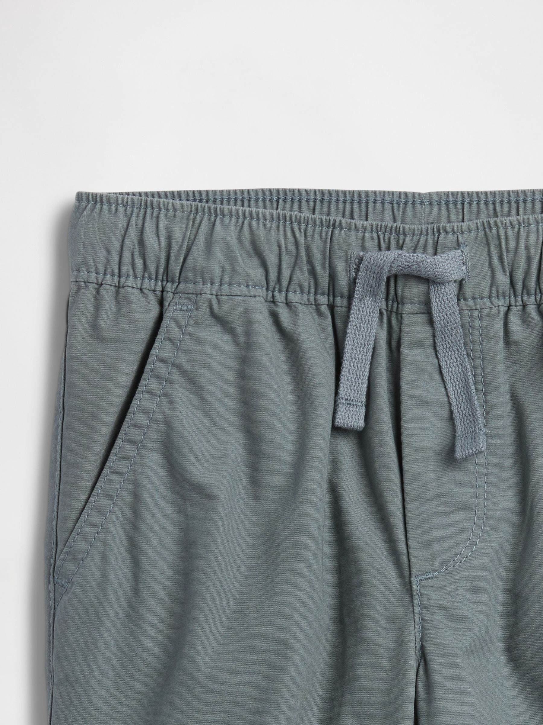 Grey Pull On Relaxed Poplin Joggers - Image 3 of 3