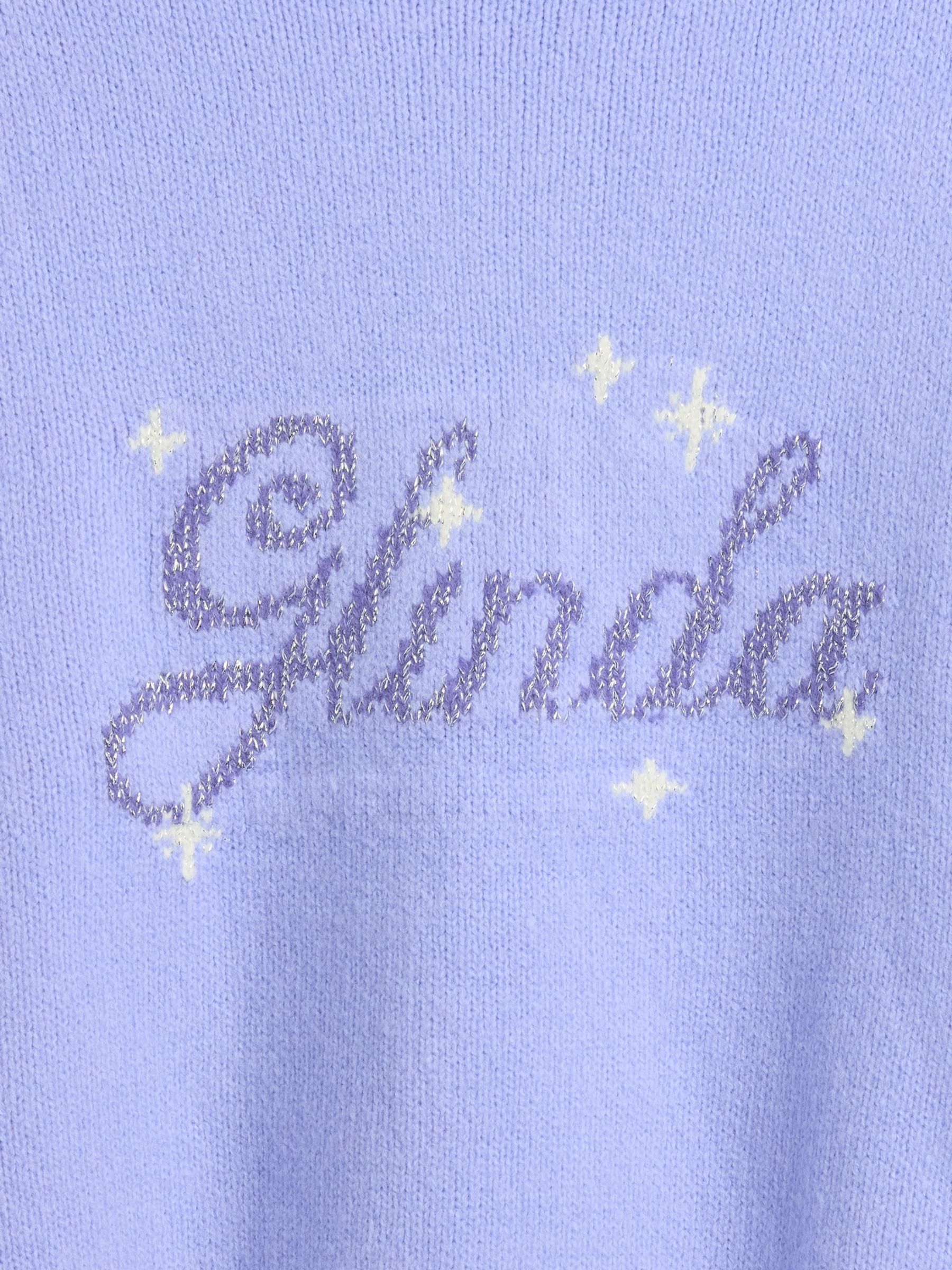 Purple Glinda Wicked CashSoft Relaxed Jumper (4-13yrs) - Image 7 of 7 Purple Glinda Wicked CashSoft Relaxed Jumper (4-13yrs) - Image 7 of 7
