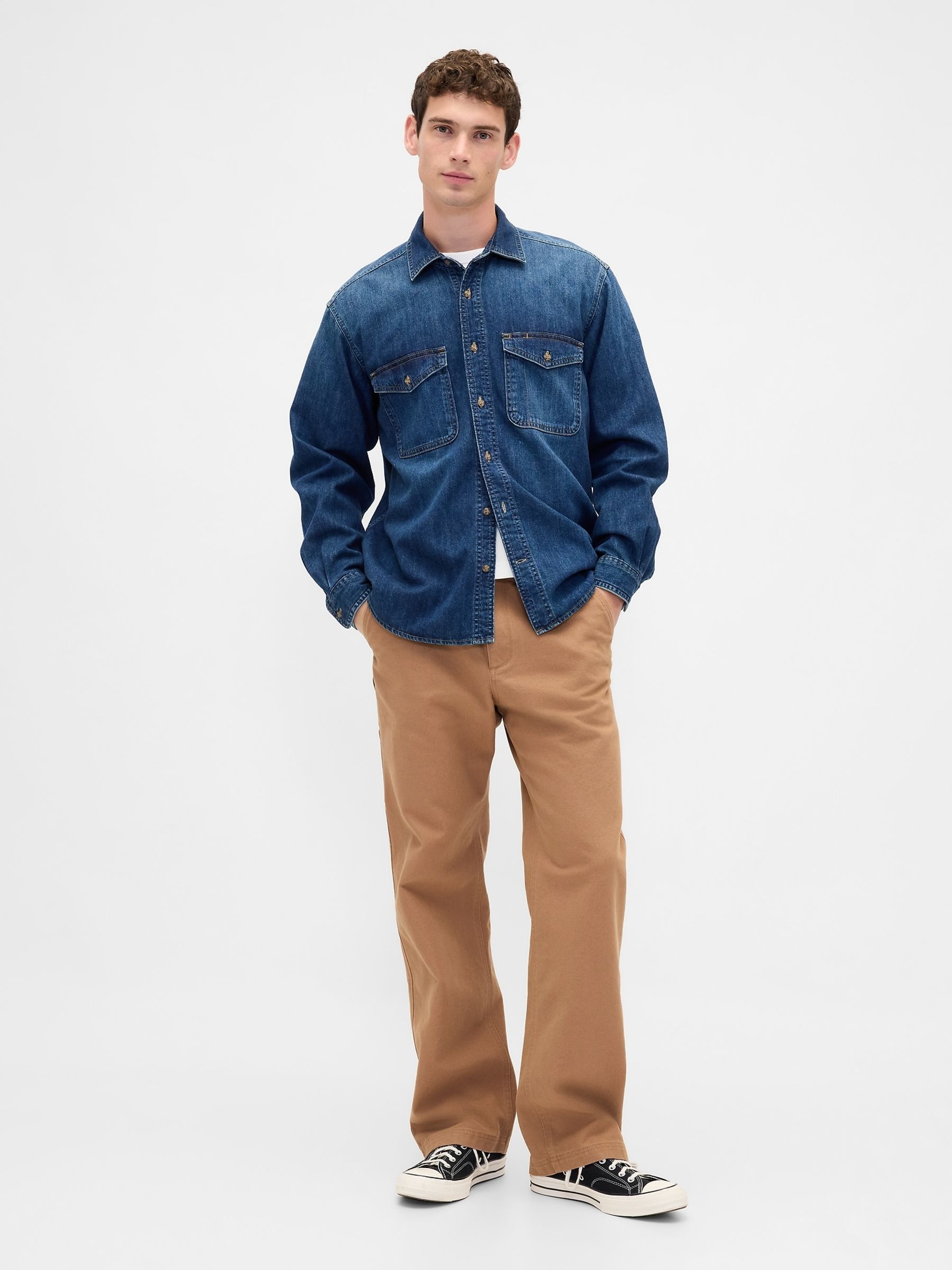 Blue Canvas '90s Loose Carpenter Trousers - Image 4 of 5