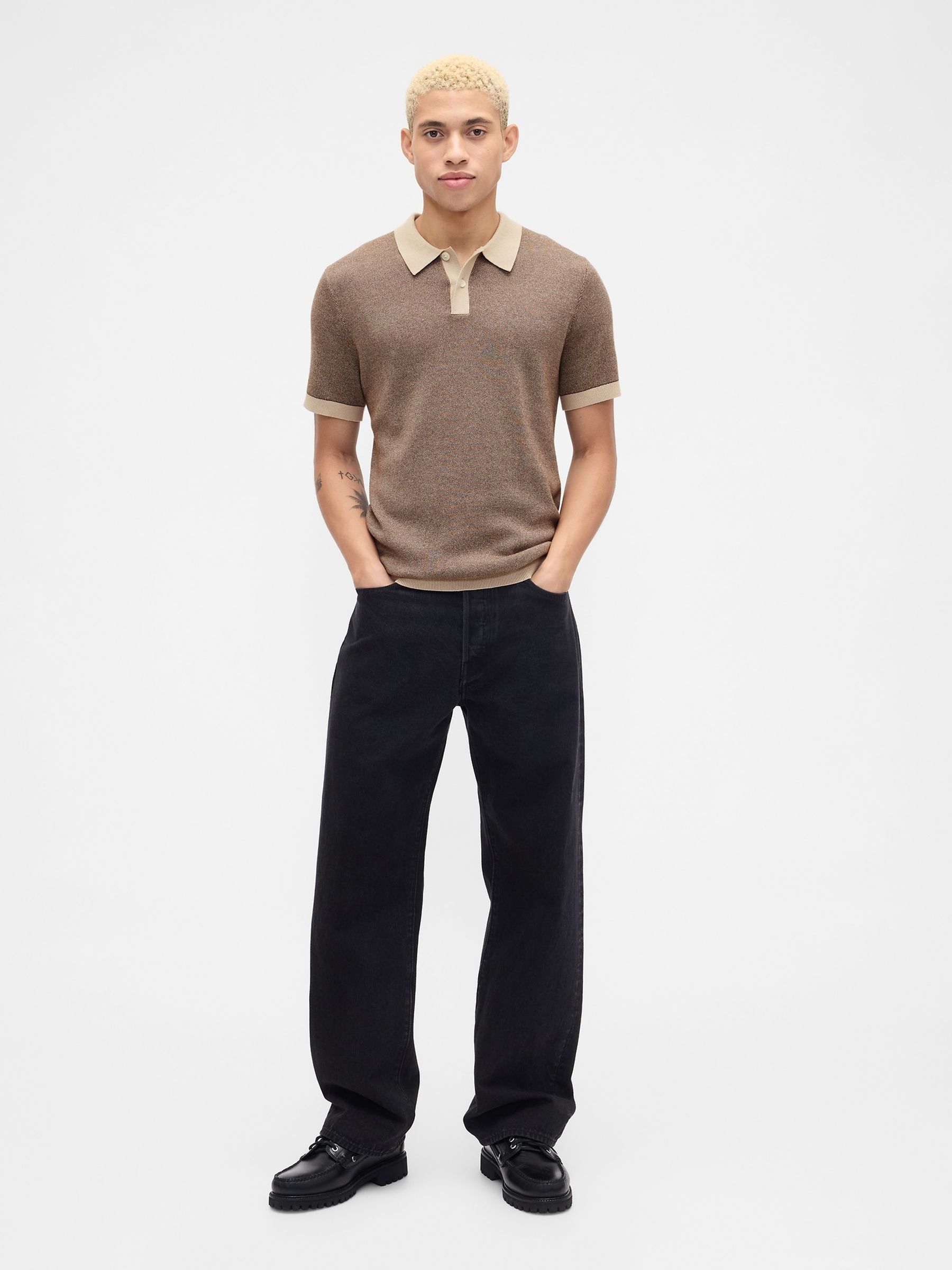 Brown Jumper Polo Shirt - Image 3 of 4