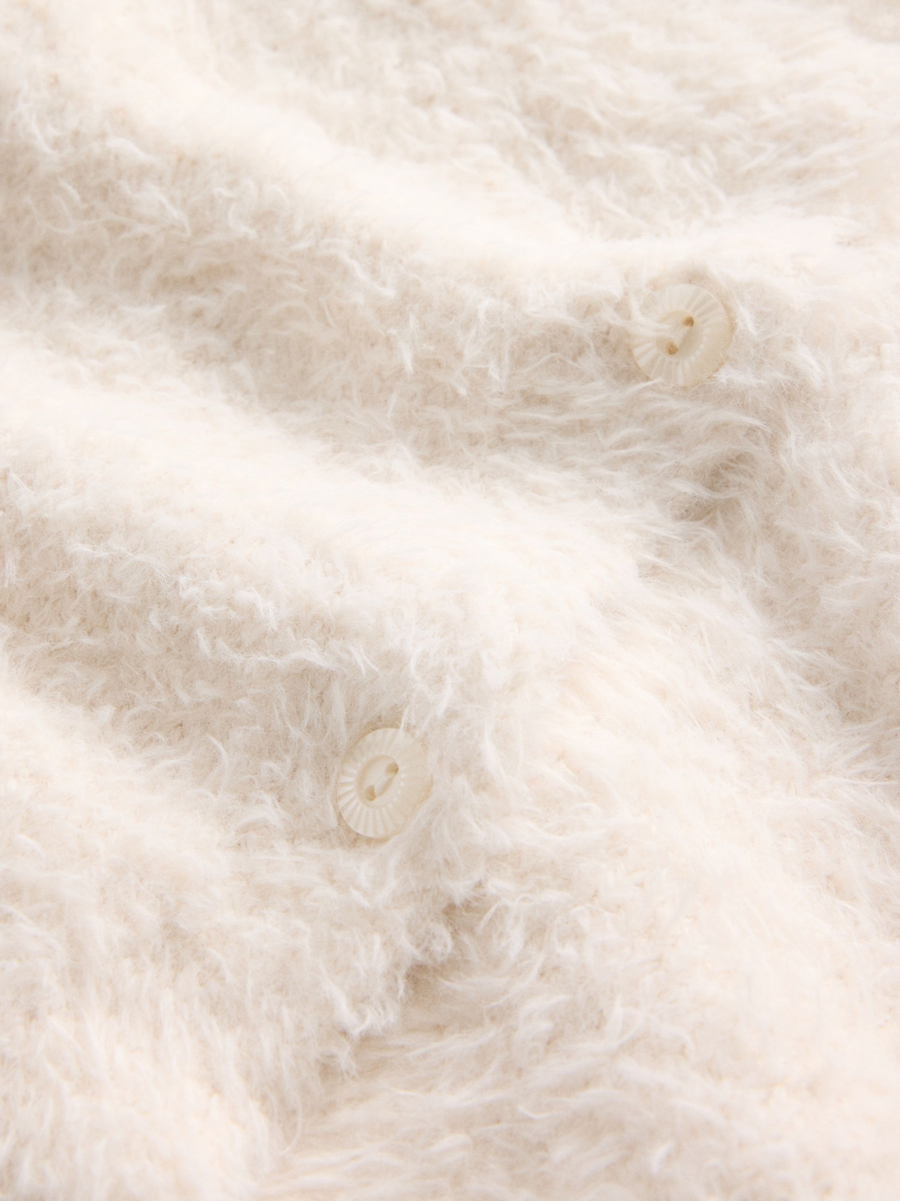 White Eyelash Cardigan Jumper (4-13yrs) - Image 2 of 2 White Eyelash Cardigan Jumper (4-13yrs) - Image 2 of 2