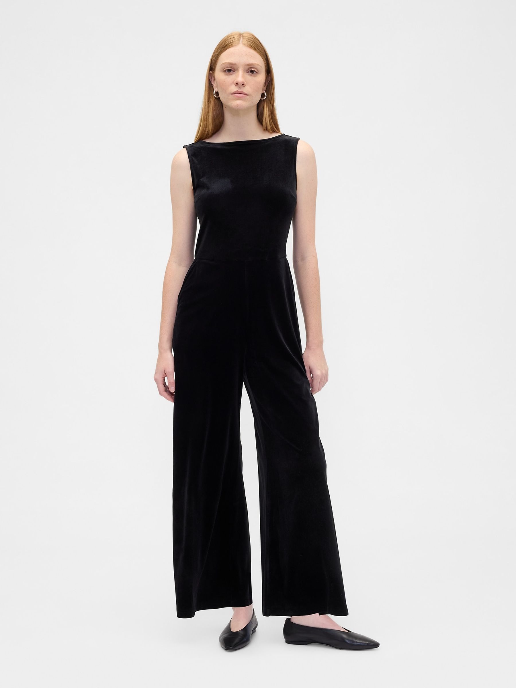 Black Wide-Leg Jumpsuit - Image 1 of 6 Black Wide-Leg Jumpsuit - Image 1 of 6