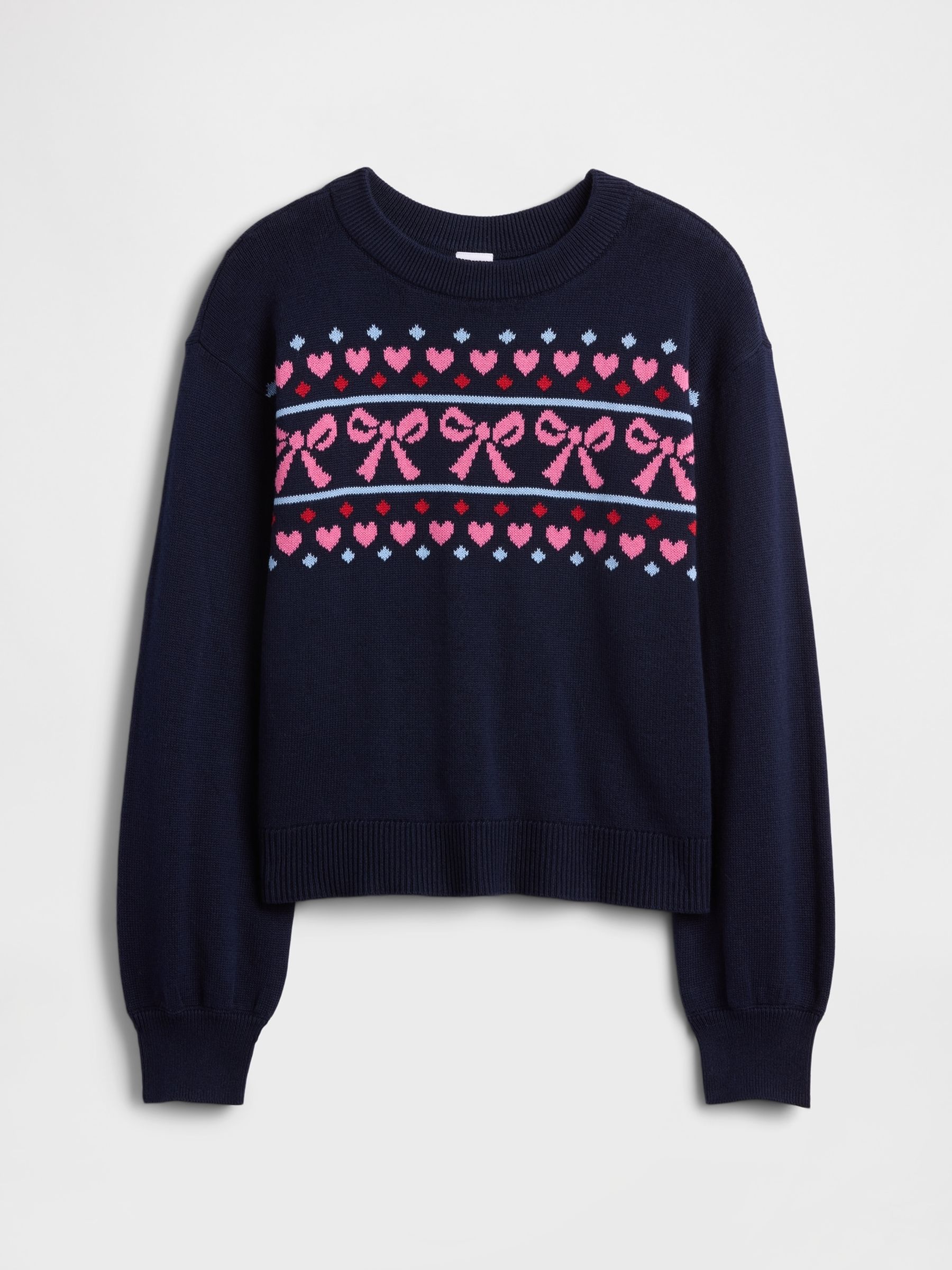 Navy Relaxed Intarsia Sweatshirt - Image 1 of 3
