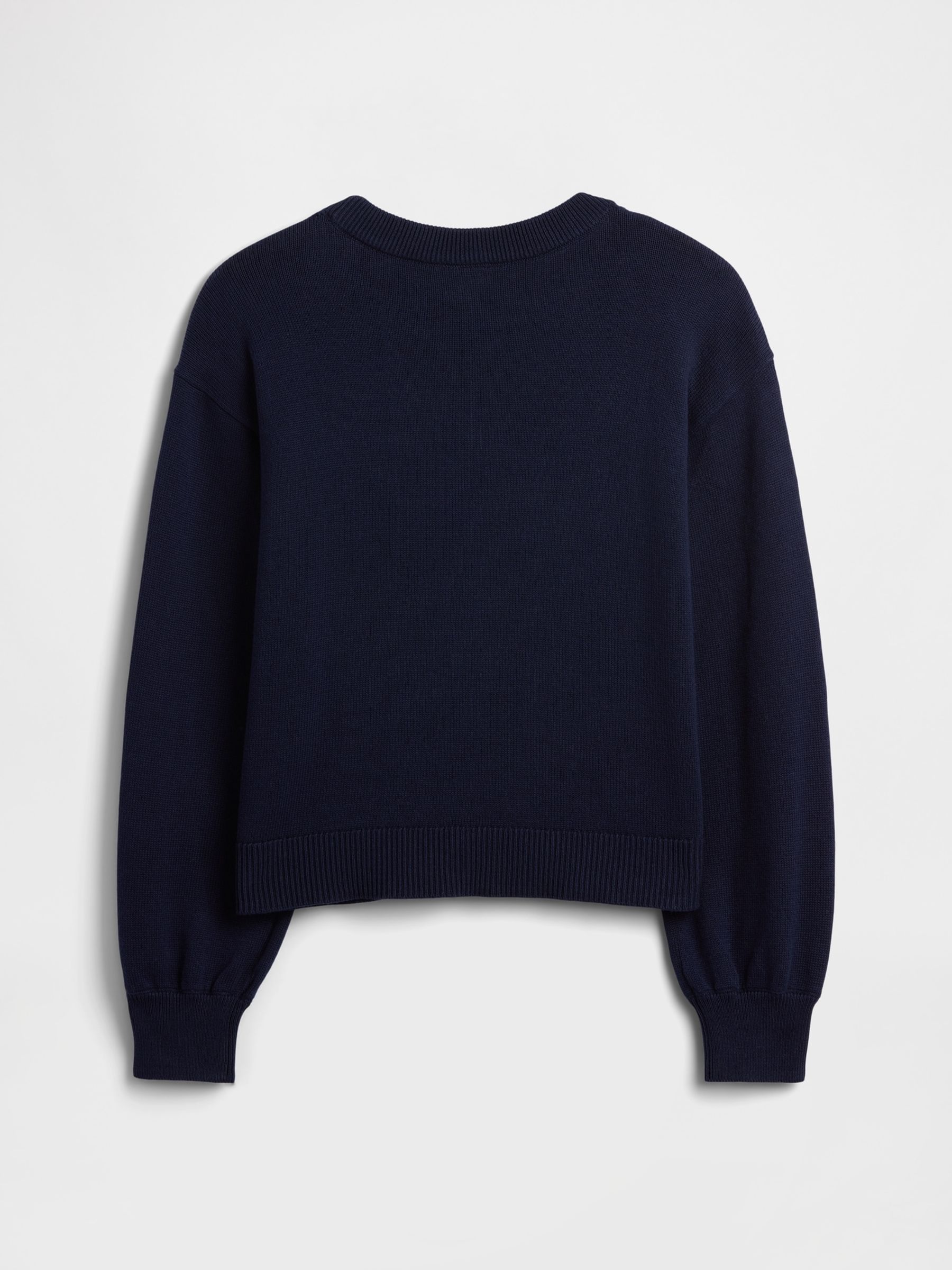 Navy Relaxed Intarsia Sweatshirt - Image 2 of 3