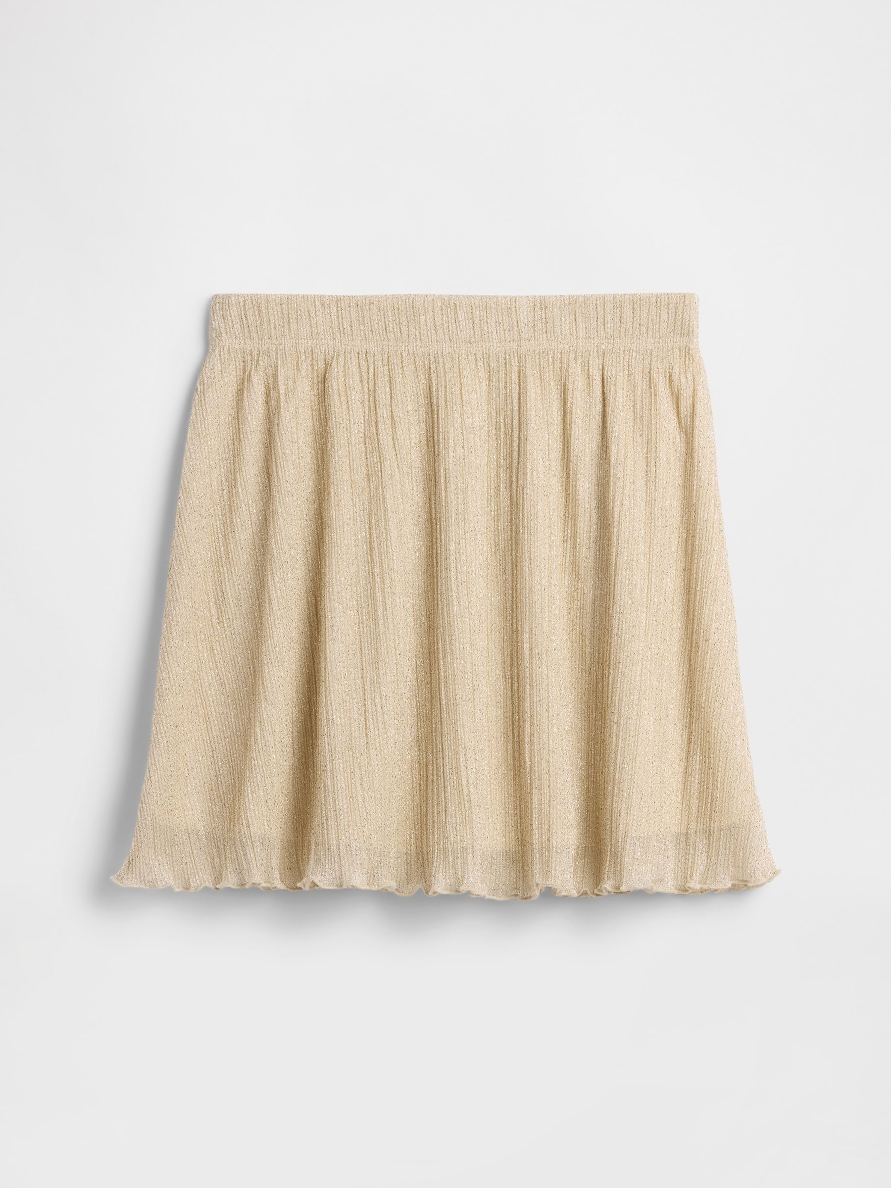 Beige Pull On Shine Skirt (4-13yrs) - Image 2 of 4