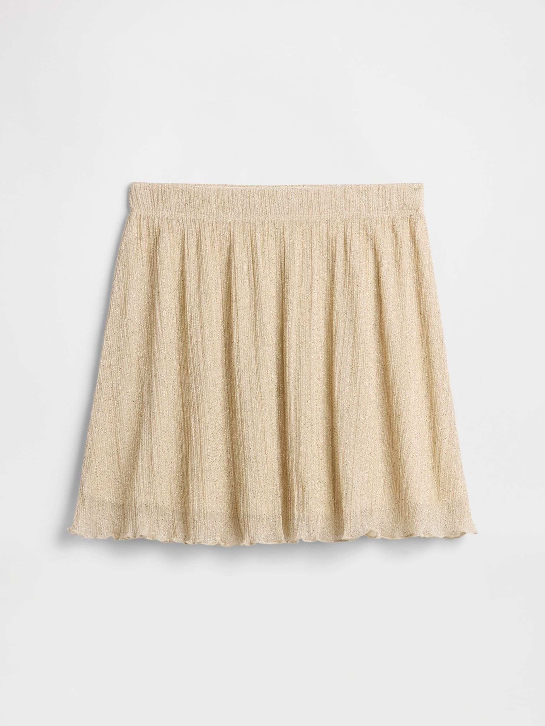 Beige Pull On Shine Skirt (4-13yrs) - Image 3 of 4