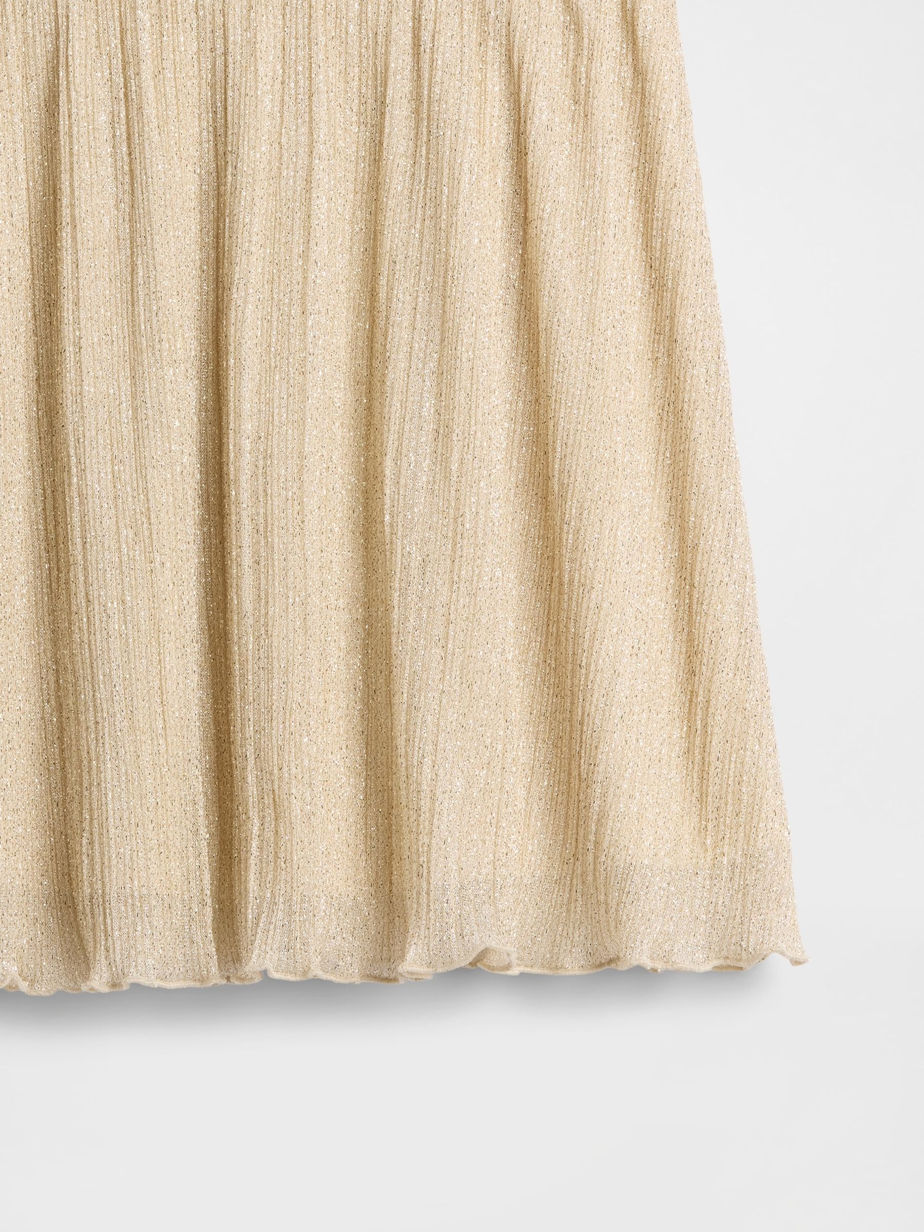 Beige Pull On Shine Skirt (4-13yrs) - Image 4 of 4