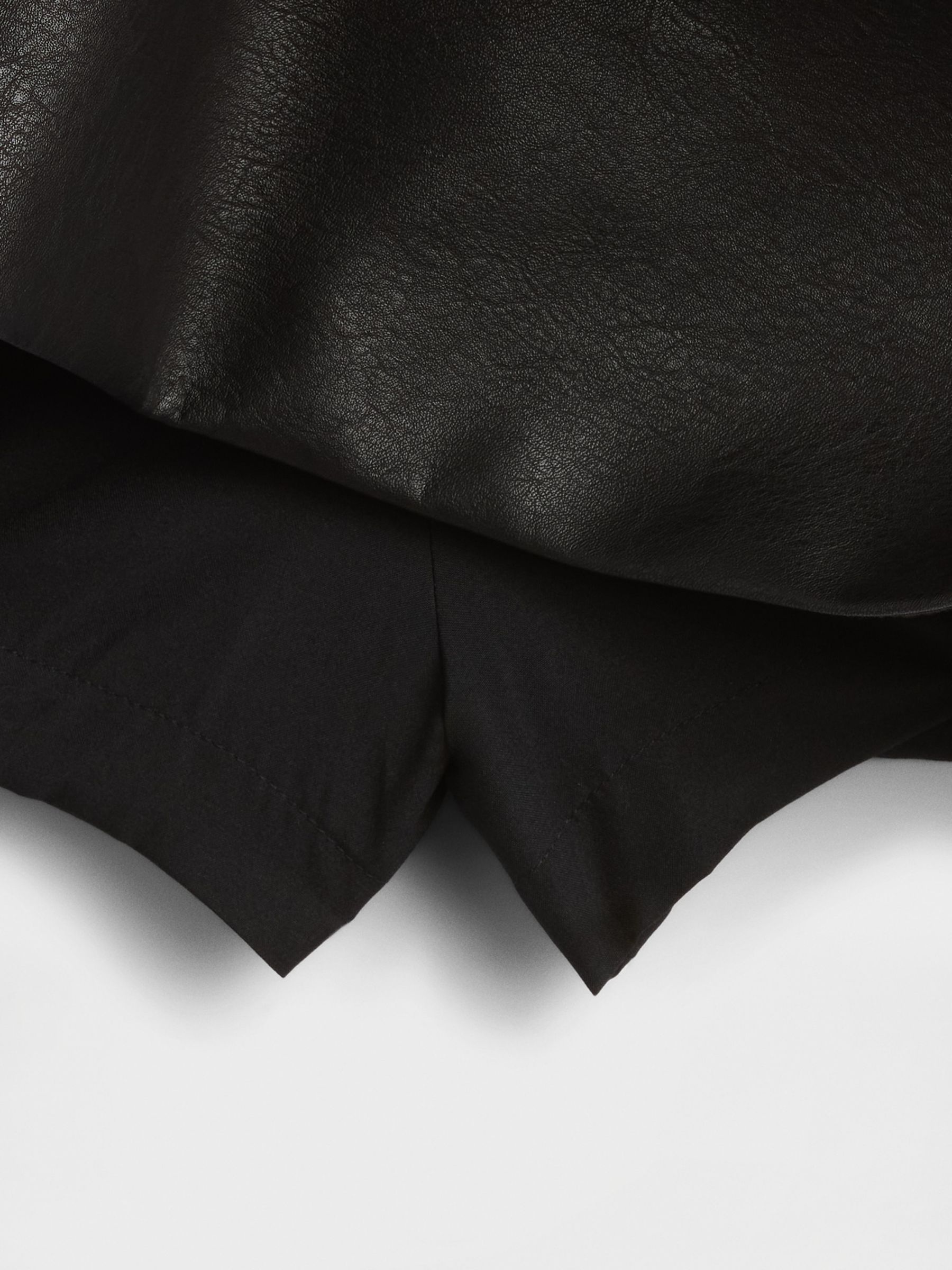 Black Vegan Leather Mini Skort - Image 4 of 4