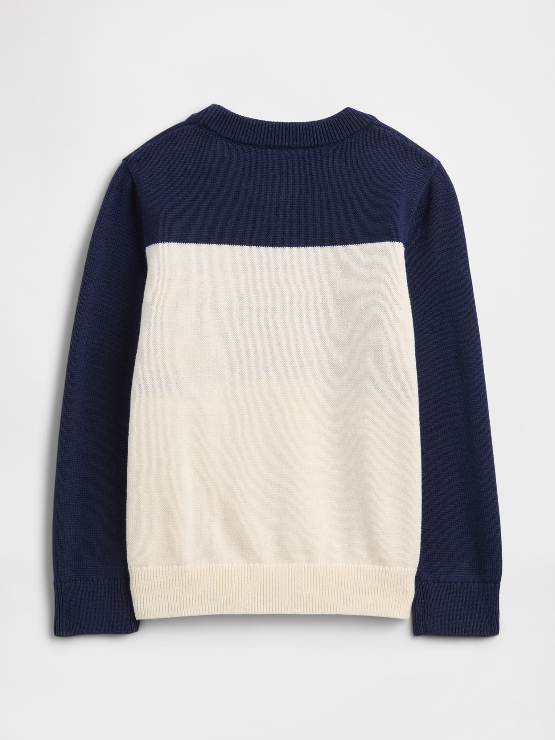 Navy Fair Isle Pattern Intarsia Jumper (6mths-5yrs) - Image 3 of 4